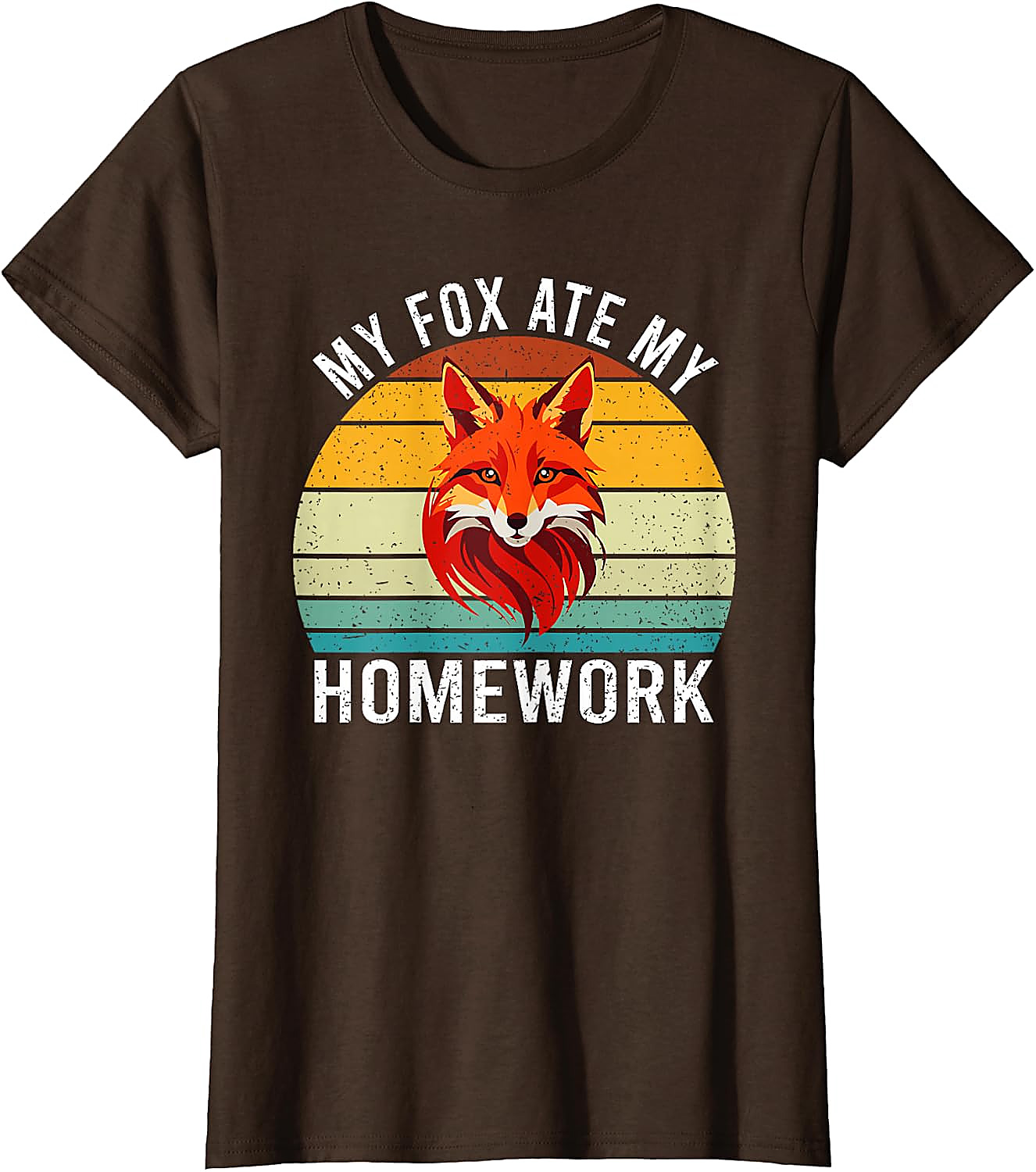 My Fox Ate My Homework T-Shirt | Funny Retro Fox Tee