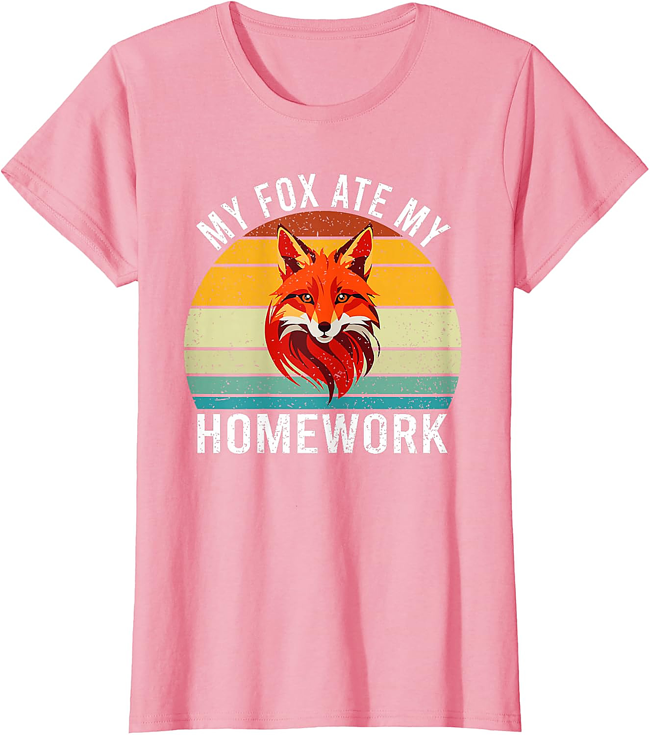 My Fox Ate My Homework T-Shirt | Funny Retro Fox Tee