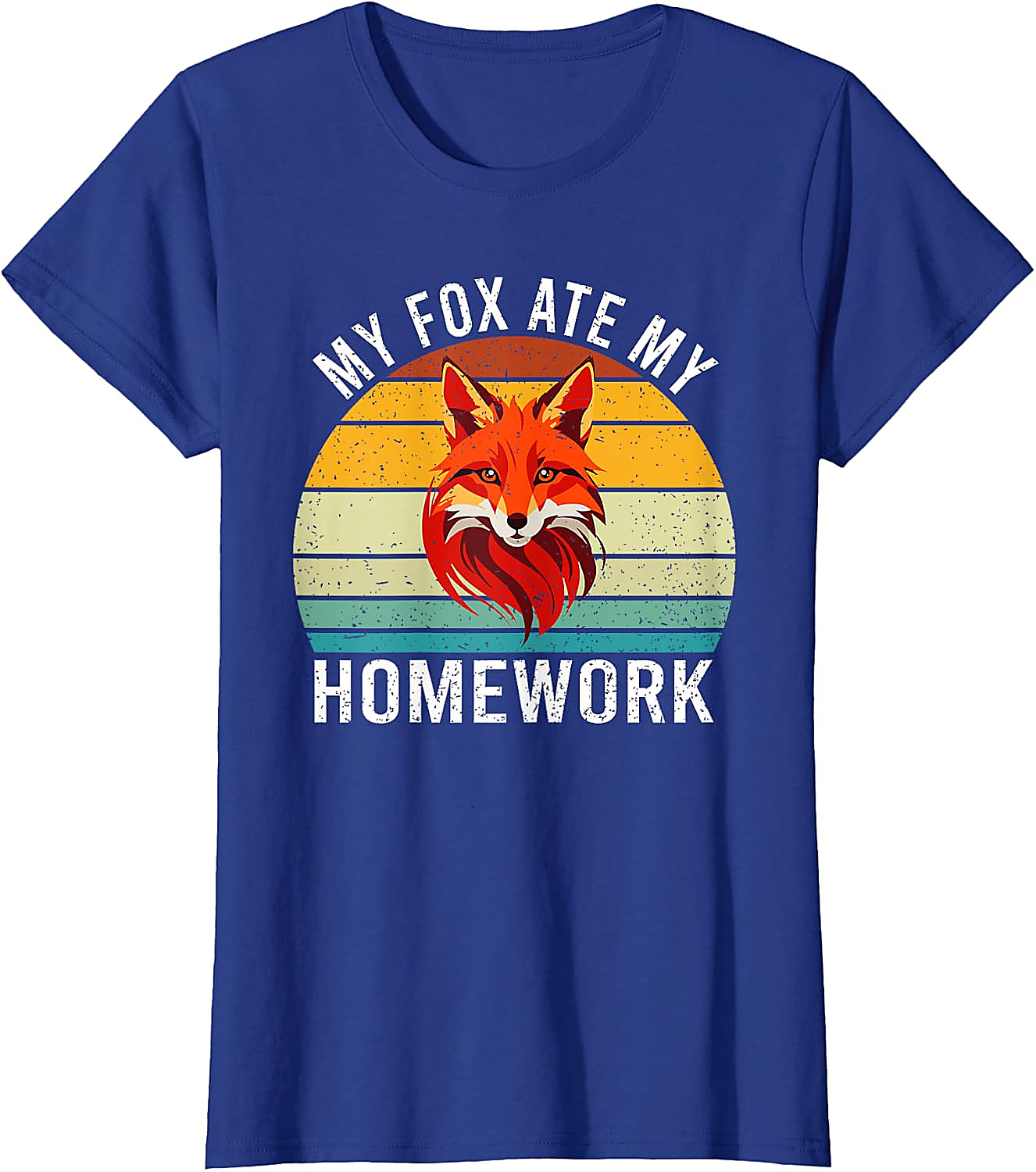 My Fox Ate My Homework T-Shirt | Funny Retro Fox Tee