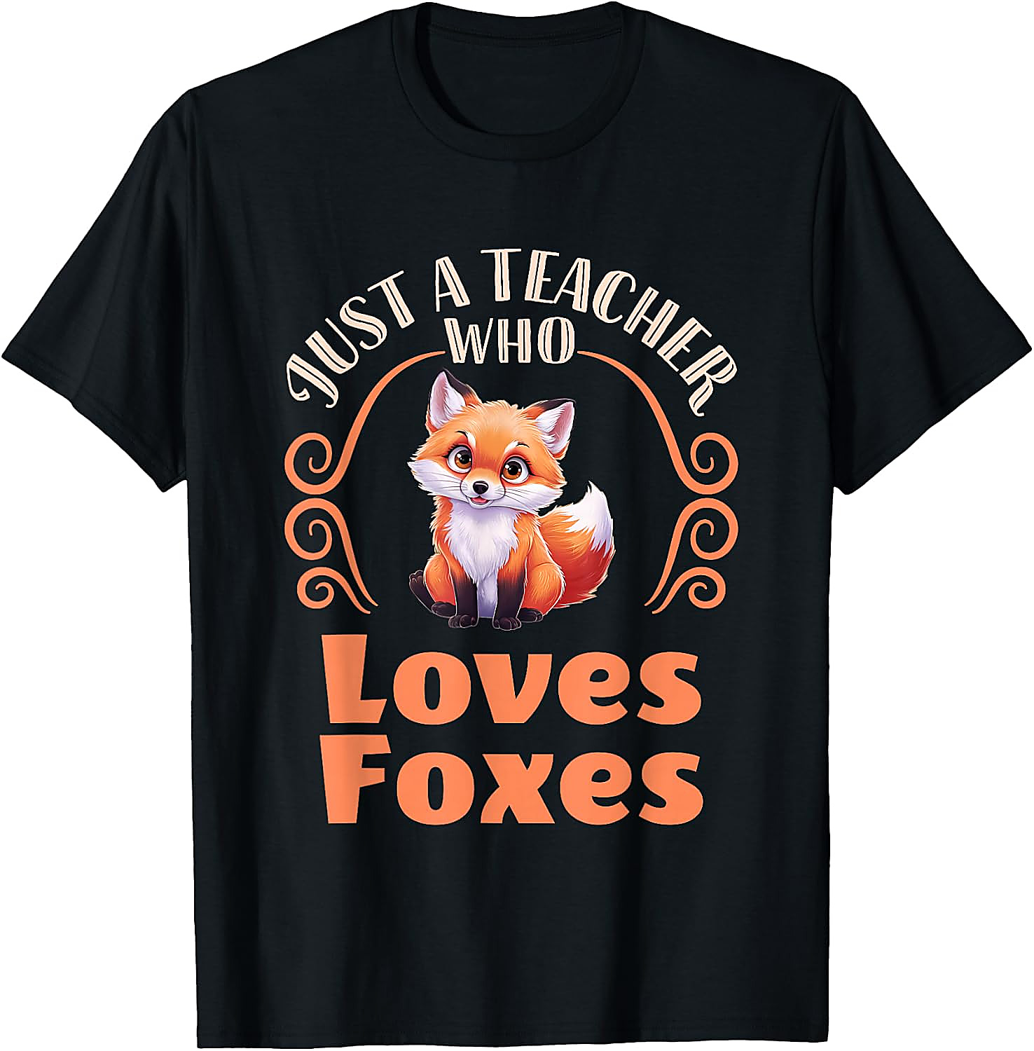 Teacher Who Loves Foxes T-Shirt | Cute Fox Graphic Tee