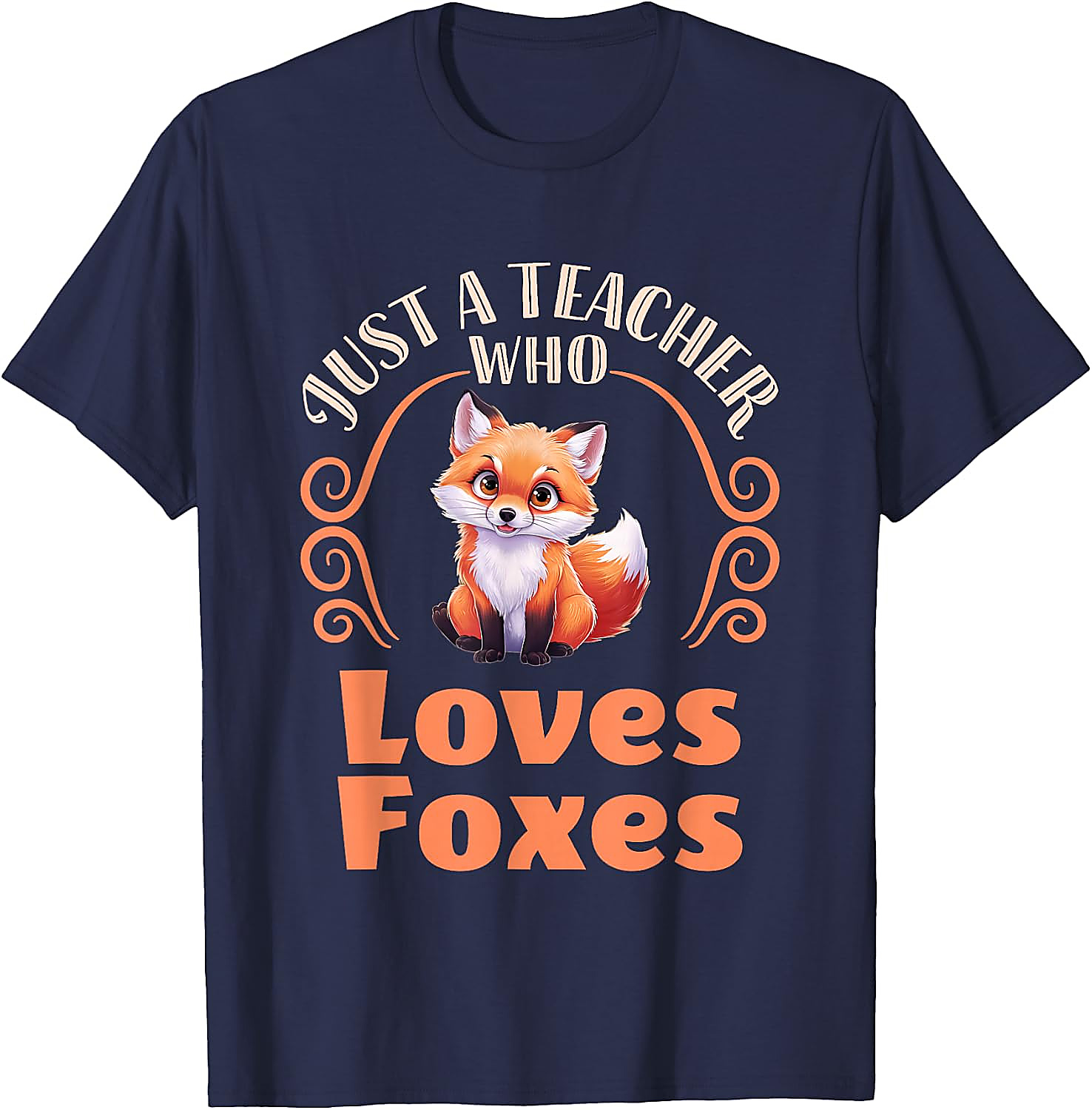 Teacher Who Loves Foxes T-Shirt | Cute Fox Graphic Tee