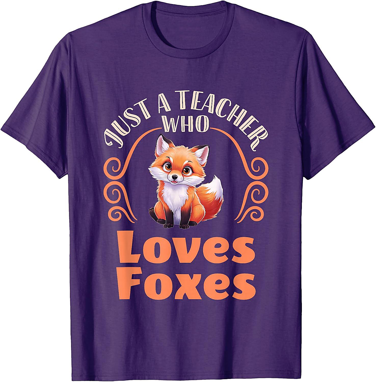 Teacher Who Loves Foxes T-Shirt | Cute Fox Graphic Tee