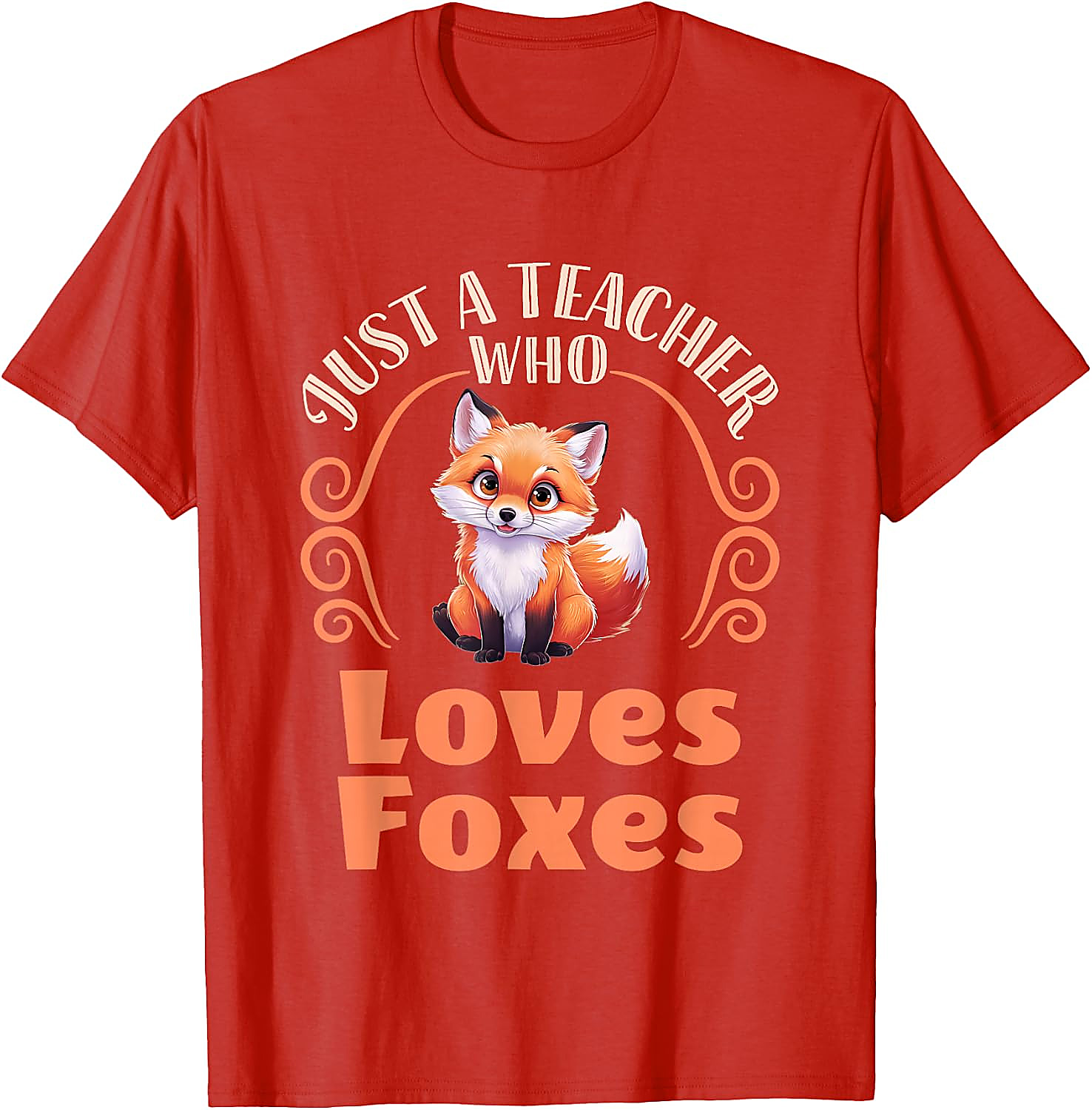 Teacher Who Loves Foxes T-Shirt | Cute Fox Graphic Tee