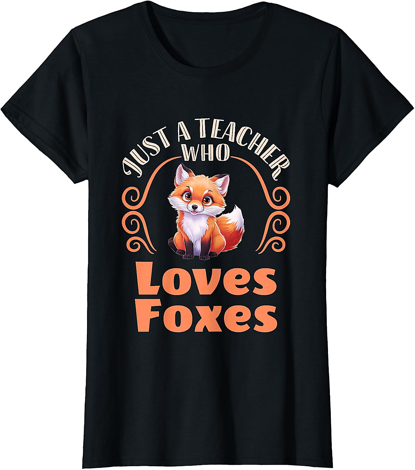 Teacher Who Loves Foxes T-Shirt | Cute Fox Graphic Tee