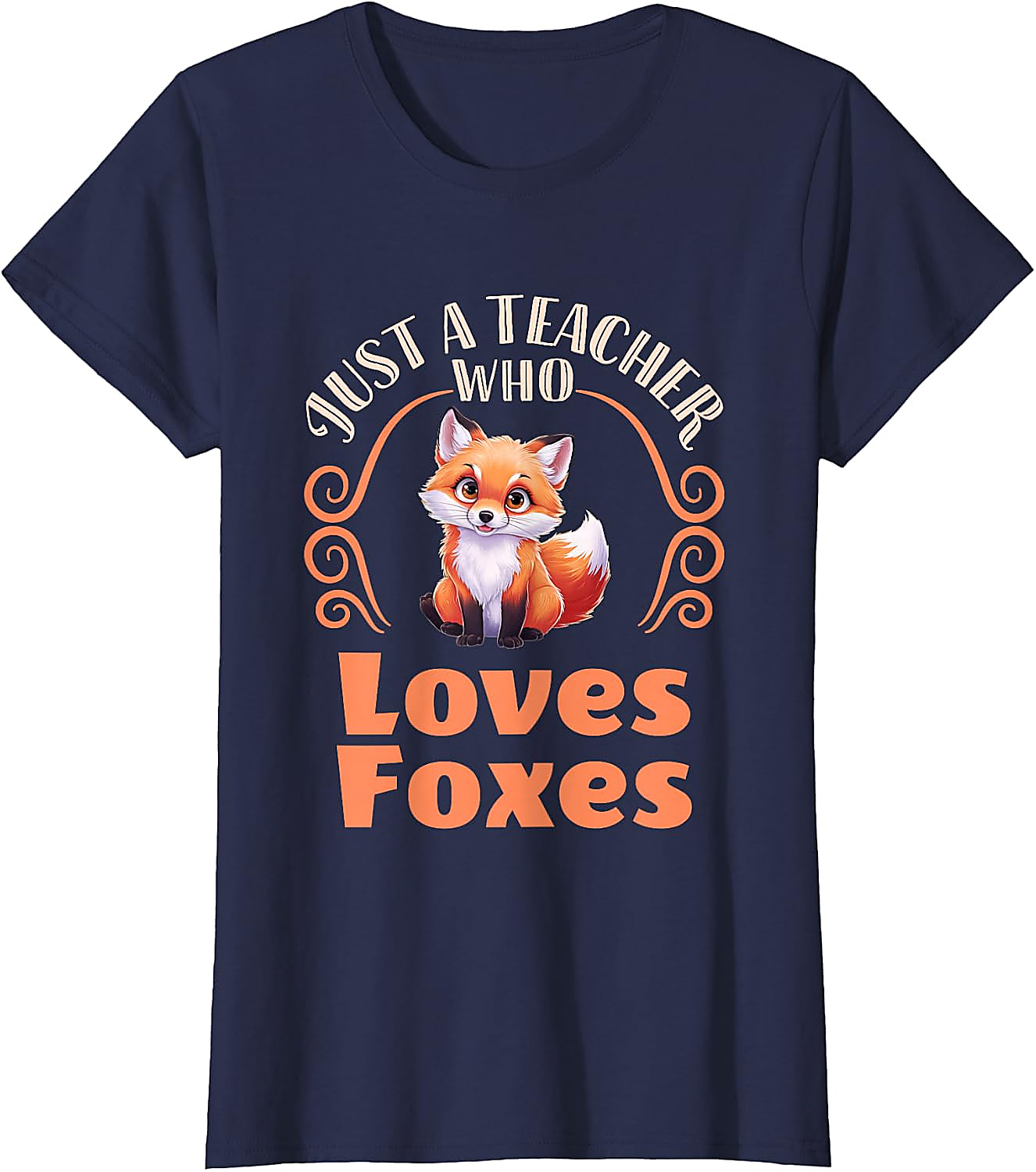 Teacher Who Loves Foxes T-Shirt | Cute Fox Graphic Tee