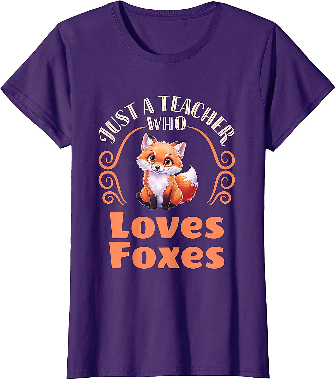 Teacher Who Loves Foxes T-Shirt | Cute Fox Graphic Tee