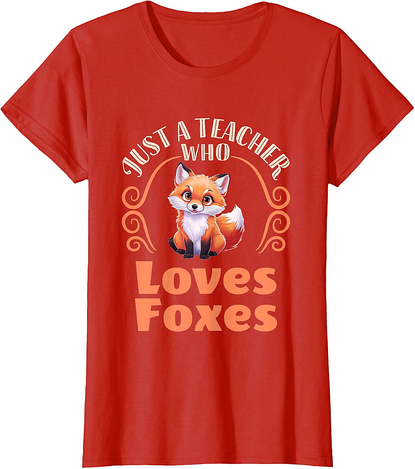 Teacher Who Loves Foxes T-Shirt | Cute Fox Graphic Tee