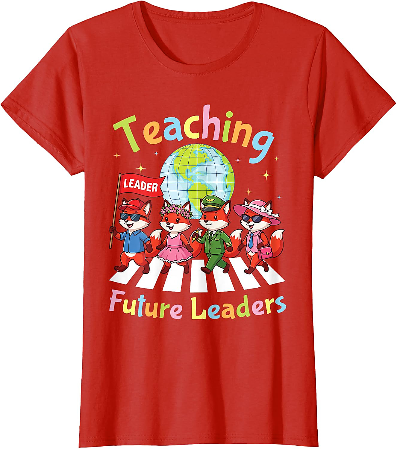 Teaching Future Leaders Fox Teacher T-Shirt | Back to School