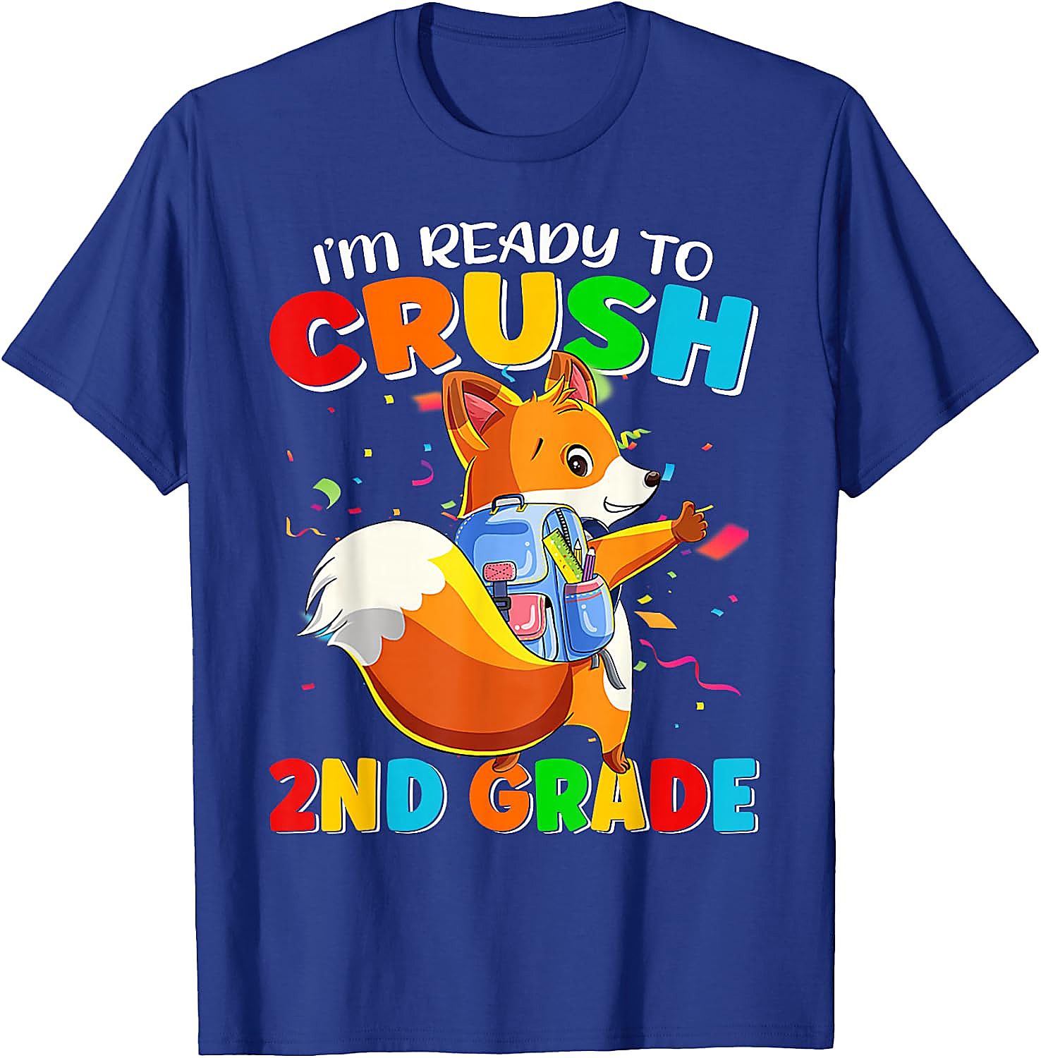 Crush 2nd Grade Fox T-Shirt | Back to School Graphic Tee