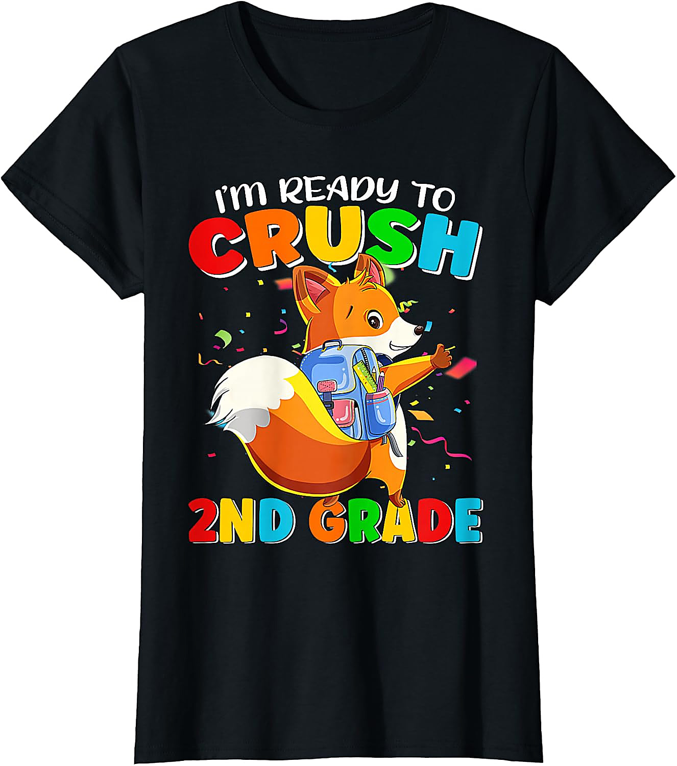 Crush 2nd Grade Fox T-Shirt | Back to School Graphic Tee