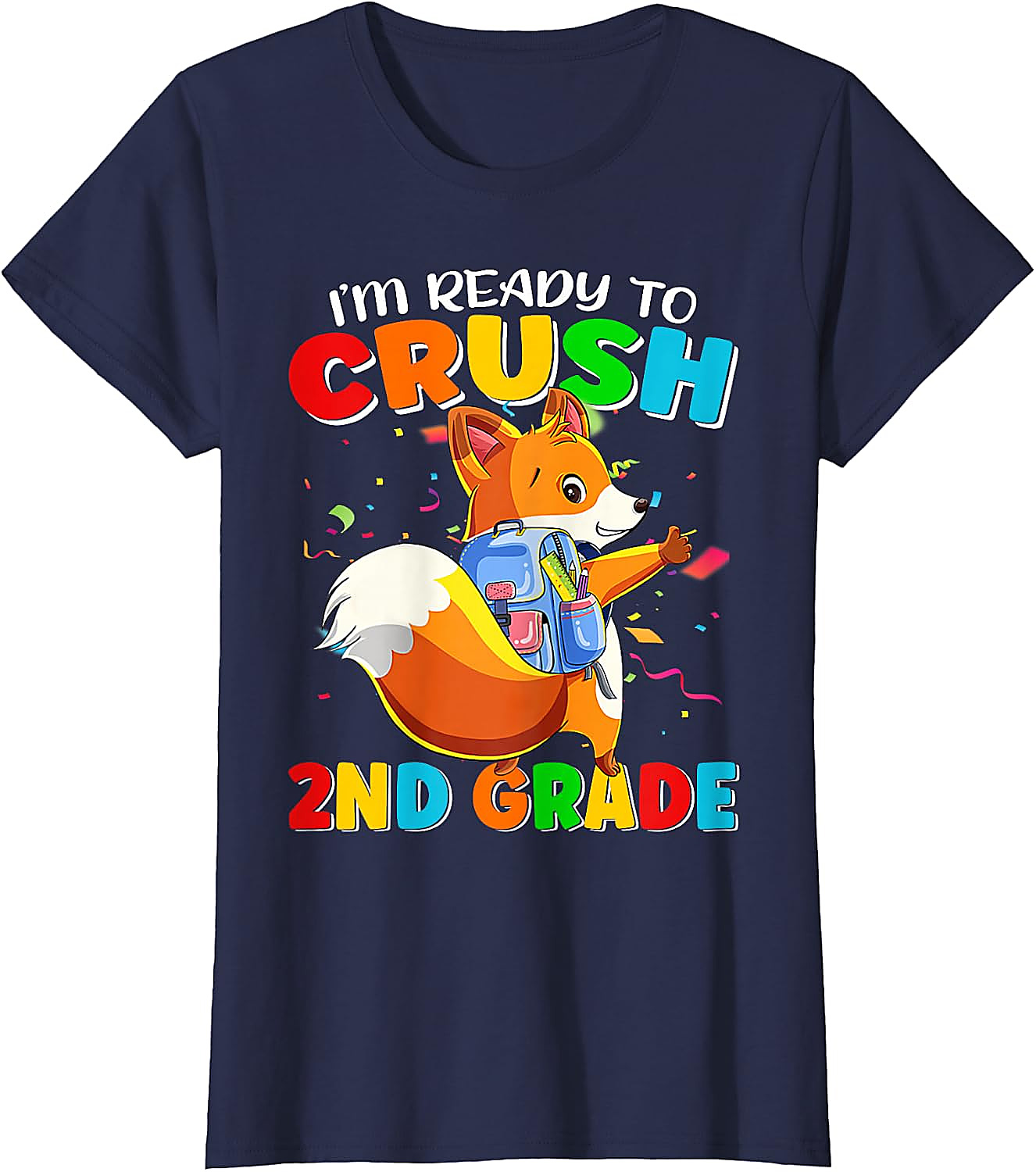 Crush 2nd Grade Fox T-Shirt | Back to School Graphic Tee
