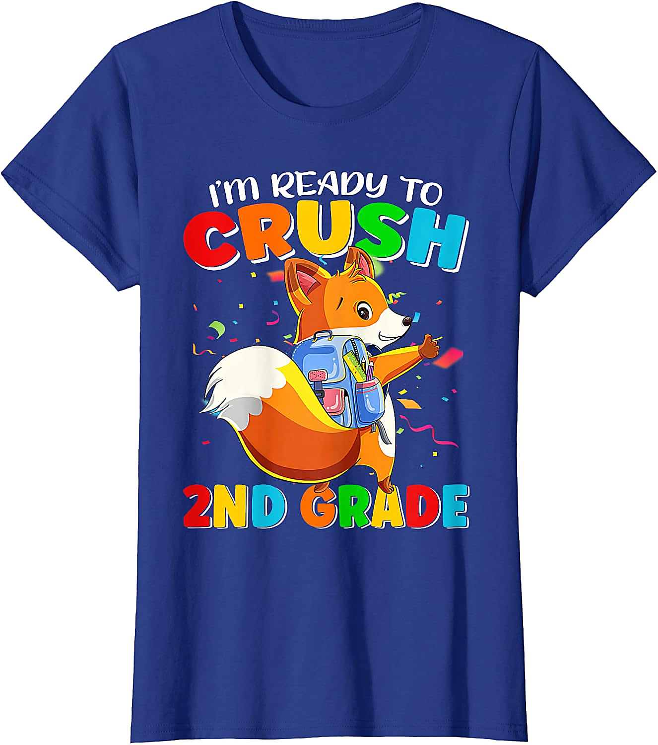 Crush 2nd Grade Fox T-Shirt | Back to School Graphic Tee