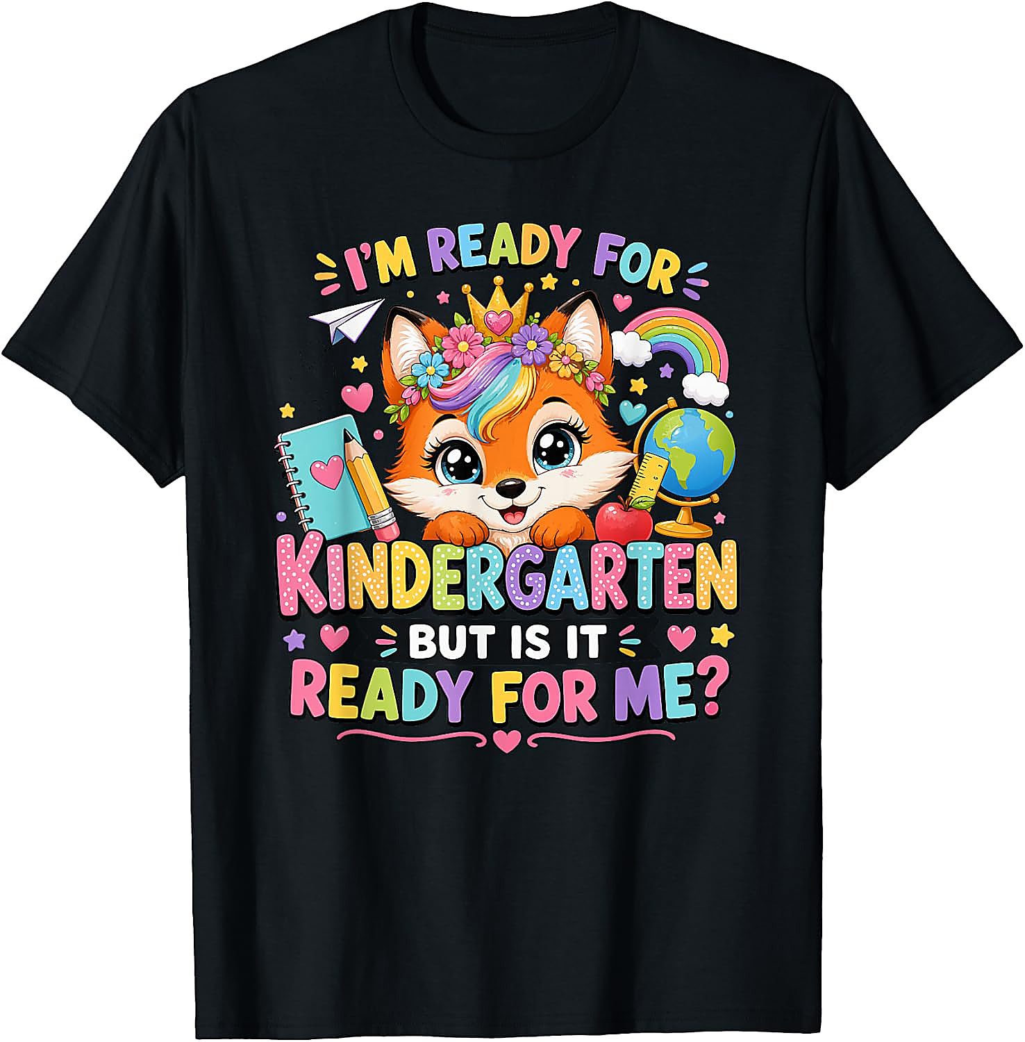 Ready for Kindergarten Fox T-Shirt | Cute Back to School Tee