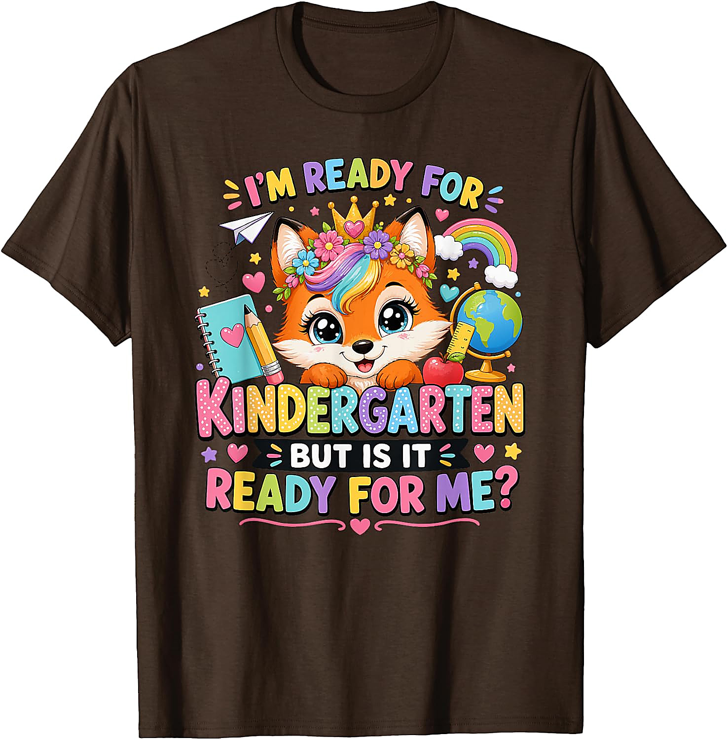 Ready for Kindergarten Fox T-Shirt | Cute Back to School Tee