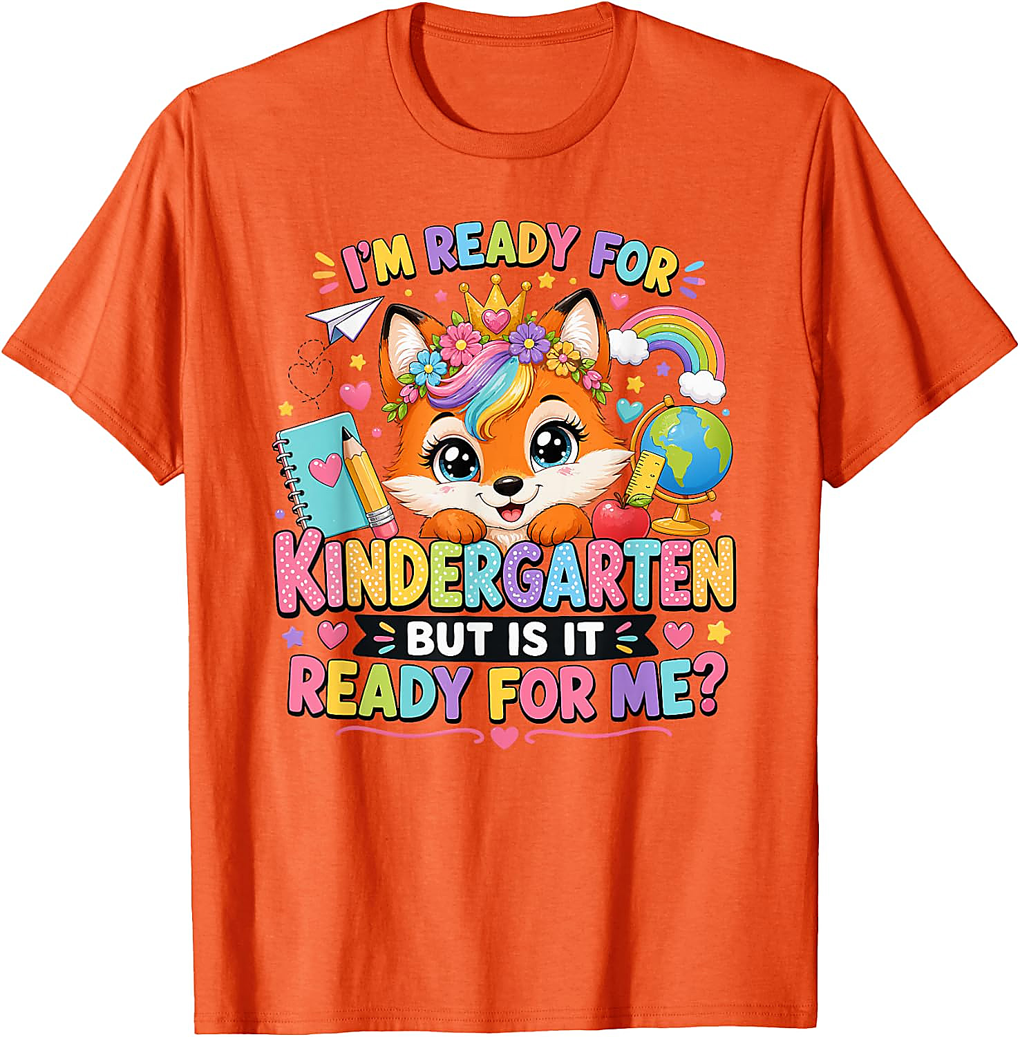 Ready for Kindergarten Fox T-Shirt | Cute Back to School Tee