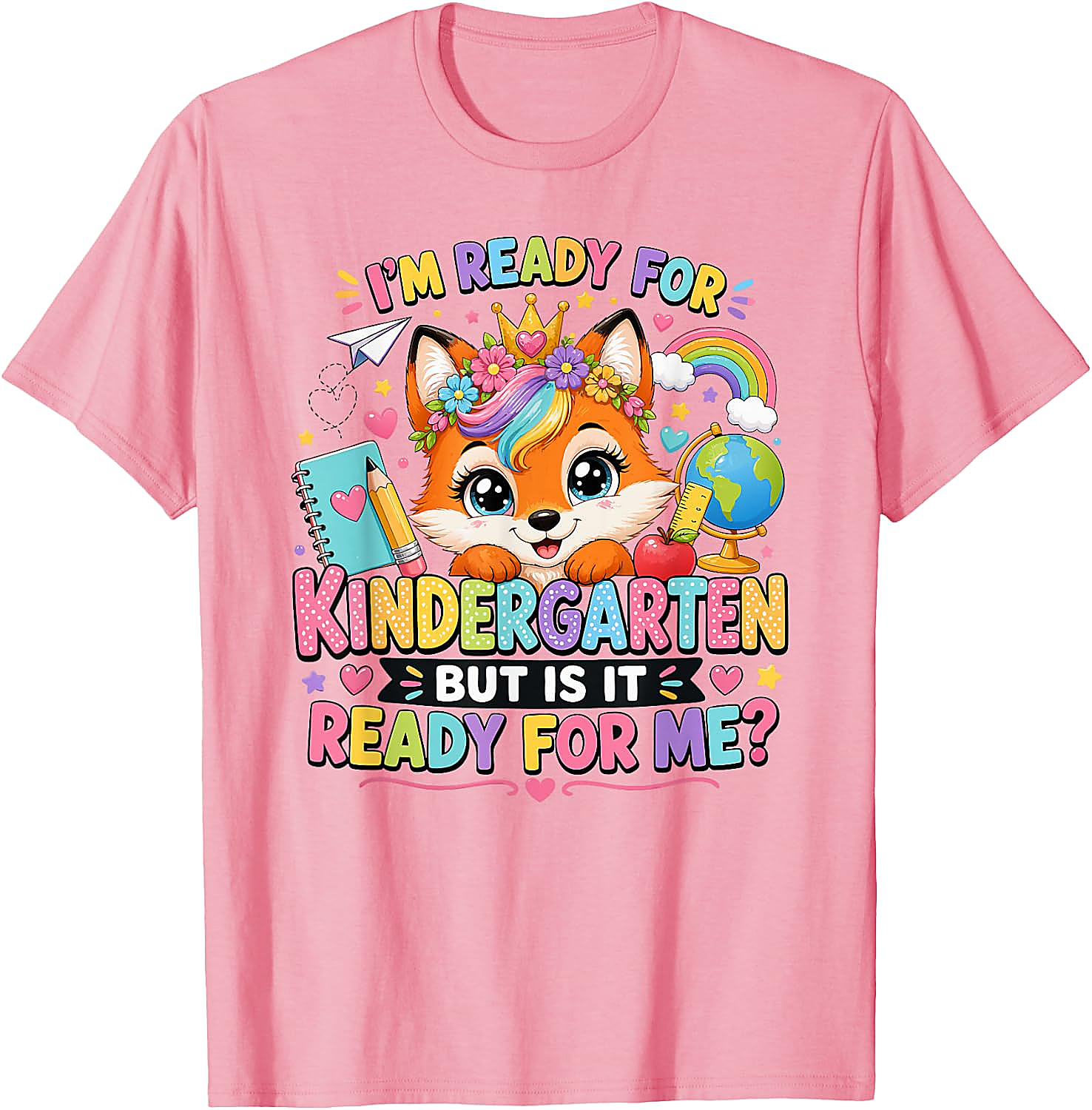 Ready for Kindergarten Fox T-Shirt | Cute Back to School Tee