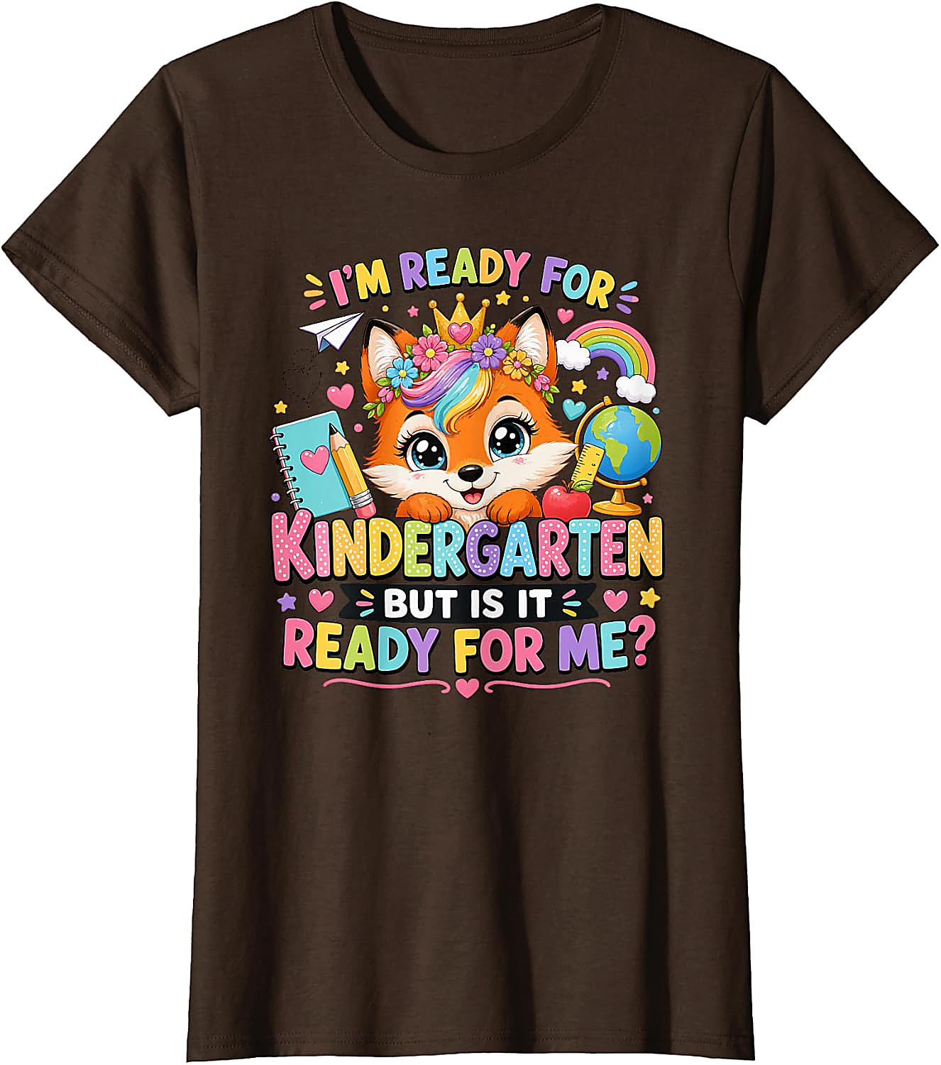 Ready for Kindergarten Fox T-Shirt | Cute Back to School Tee