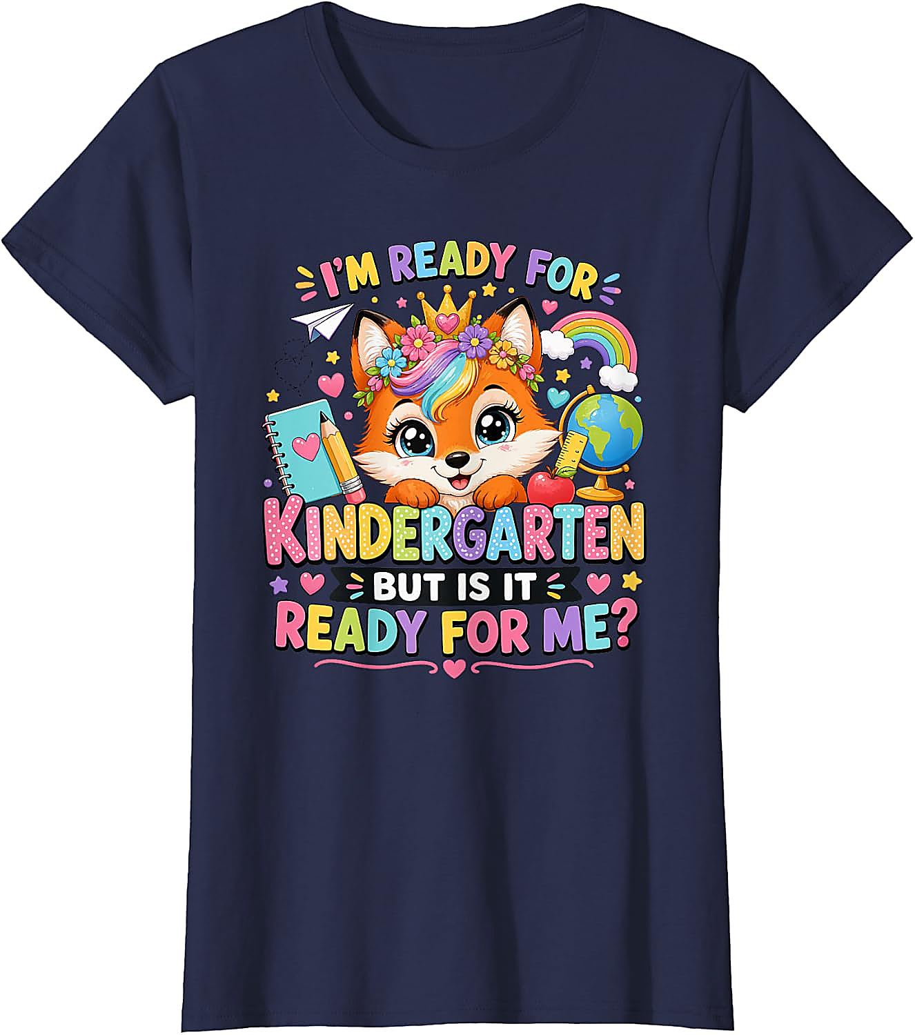Ready for Kindergarten Fox T-Shirt | Cute Back to School Tee