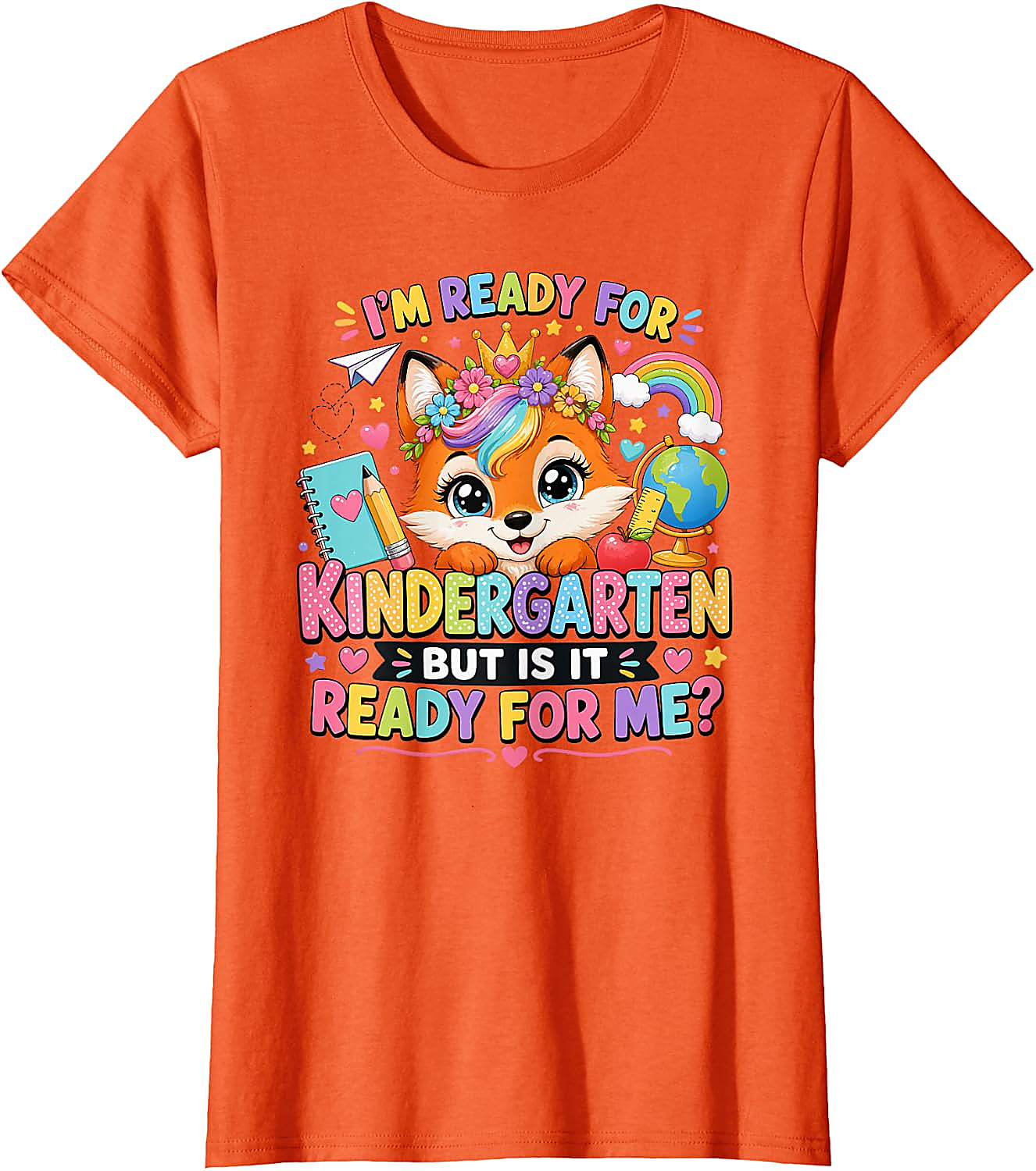 Ready for Kindergarten Fox T-Shirt | Cute Back to School Tee
