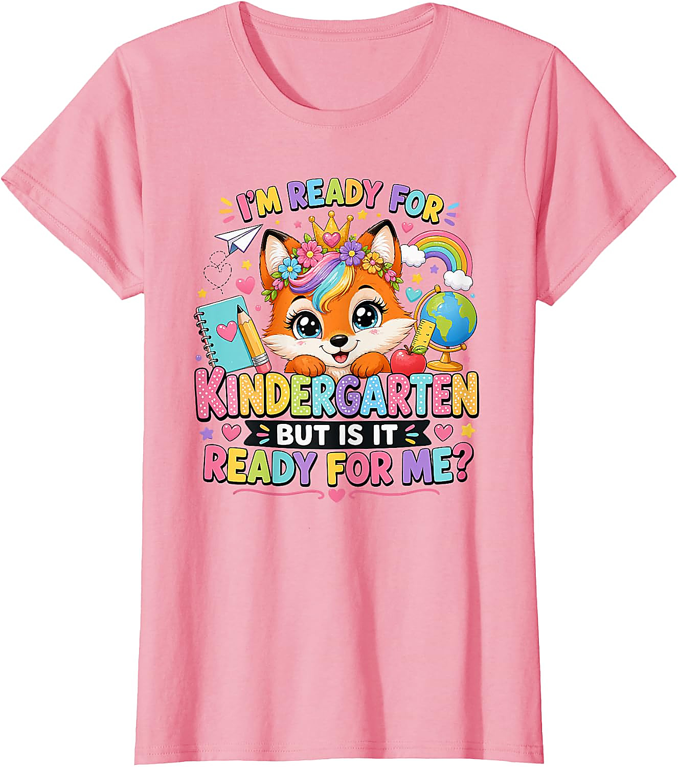 Ready for Kindergarten Fox T-Shirt | Cute Back to School Tee