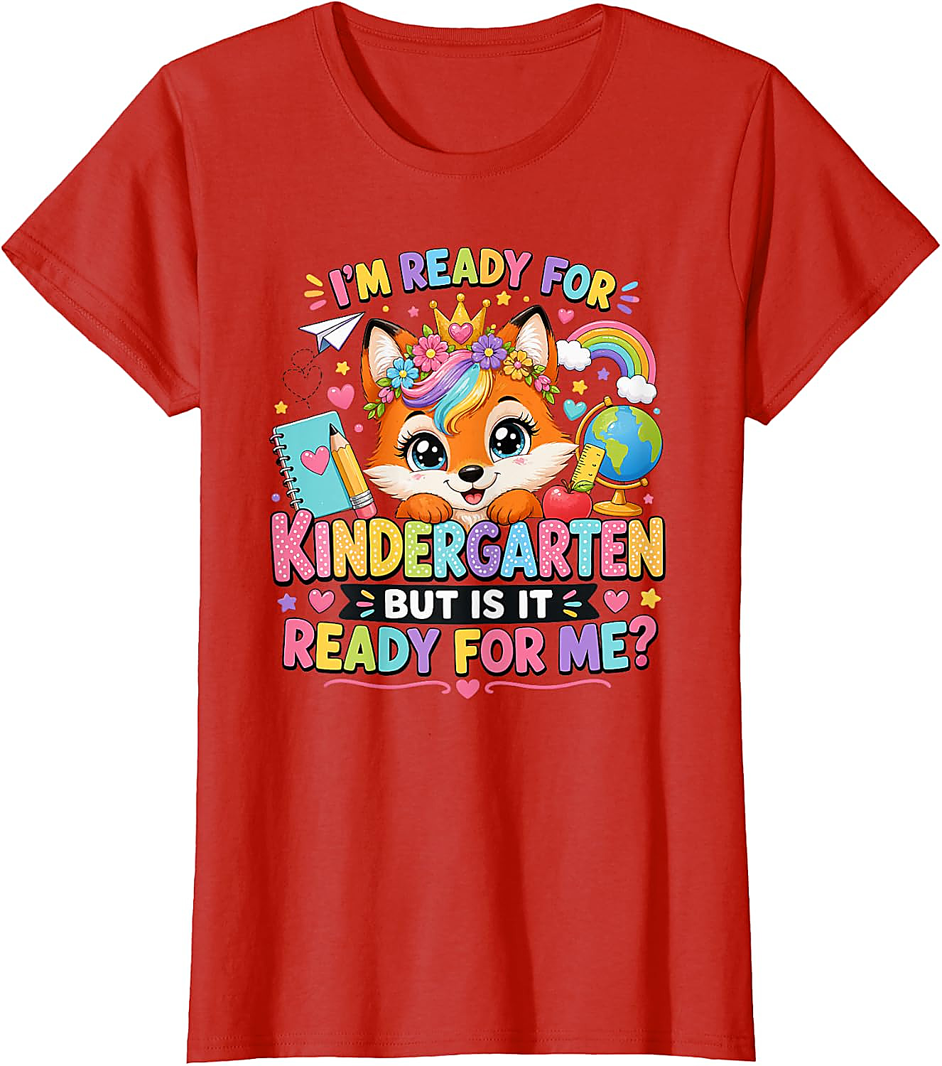 Ready for Kindergarten Fox T-Shirt | Cute Back to School Tee