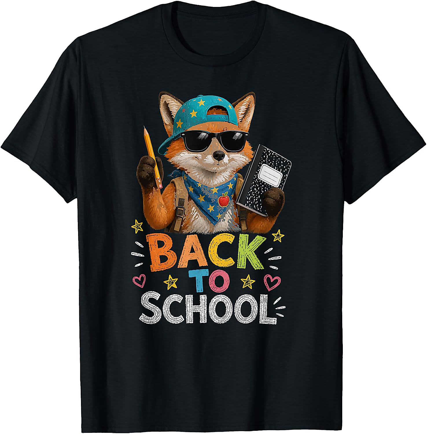 Cool Fox Back to School T-Shirt | Funny Graphic Tee