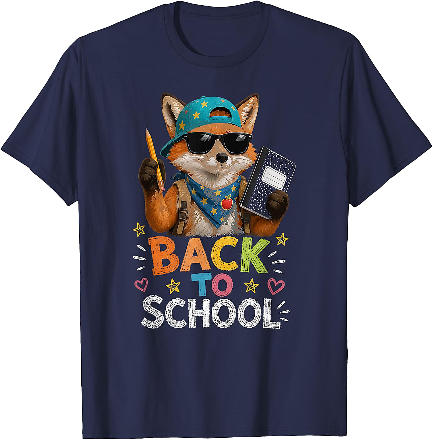 Cool Fox Back to School T-Shirt | Funny Graphic Tee