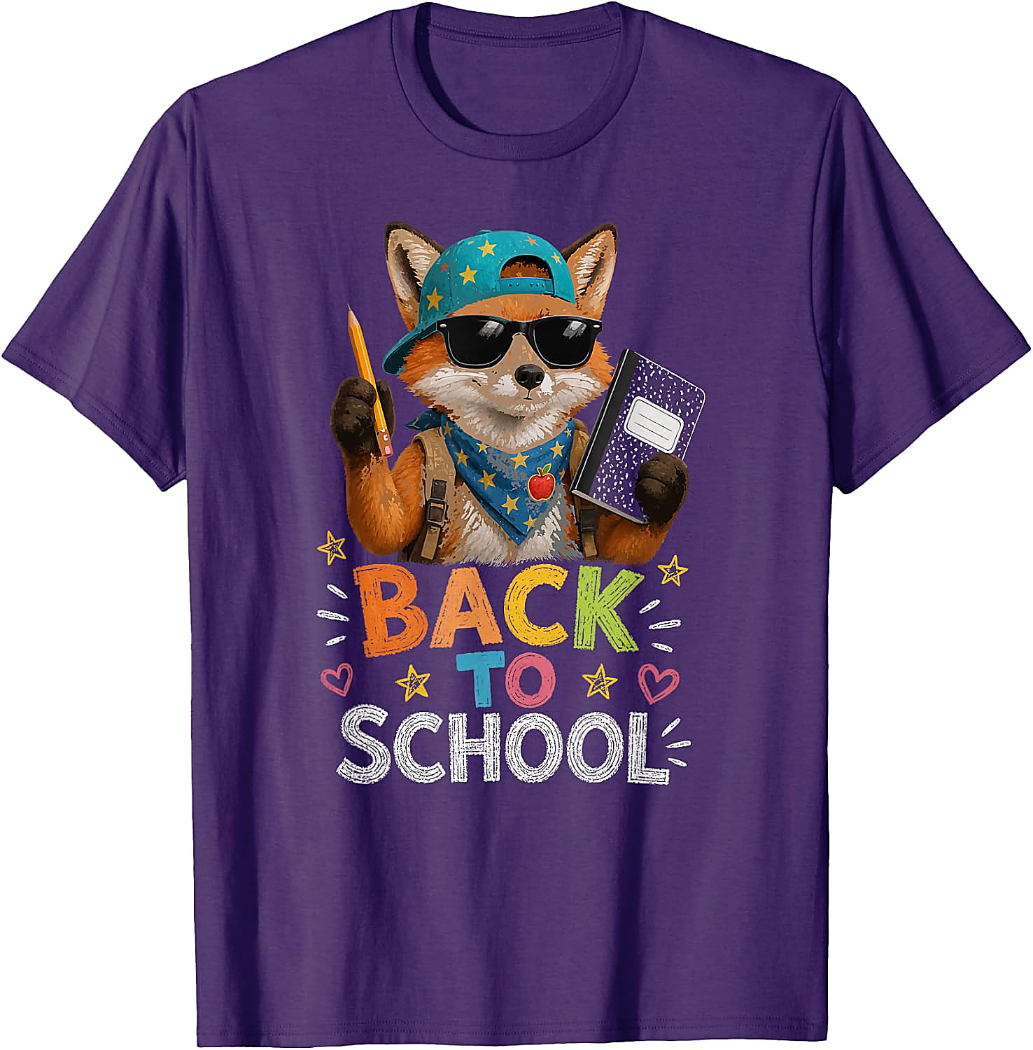 Cool Fox Back to School T-Shirt | Funny Graphic Tee