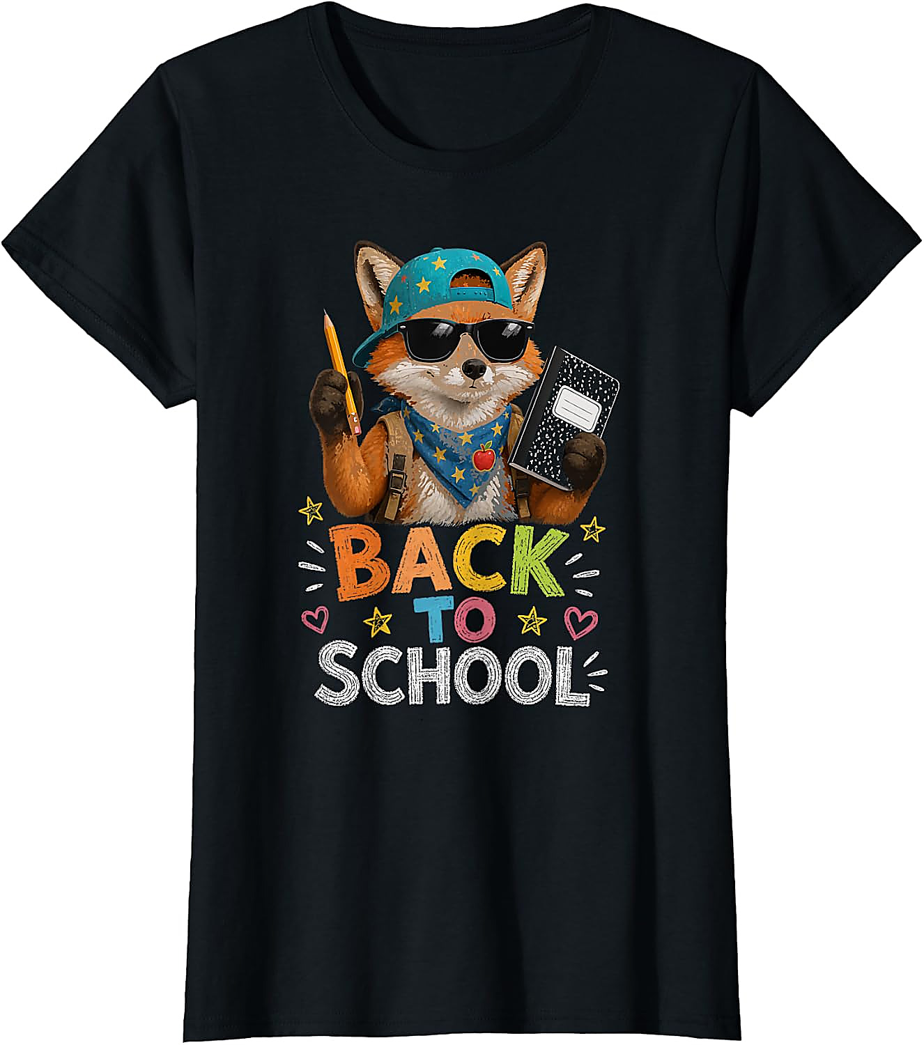 Cool Fox Back to School T-Shirt | Funny Graphic Tee