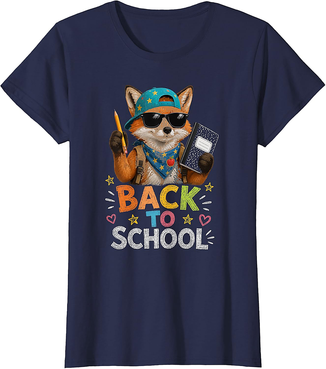 Cool Fox Back to School T-Shirt | Funny Graphic Tee