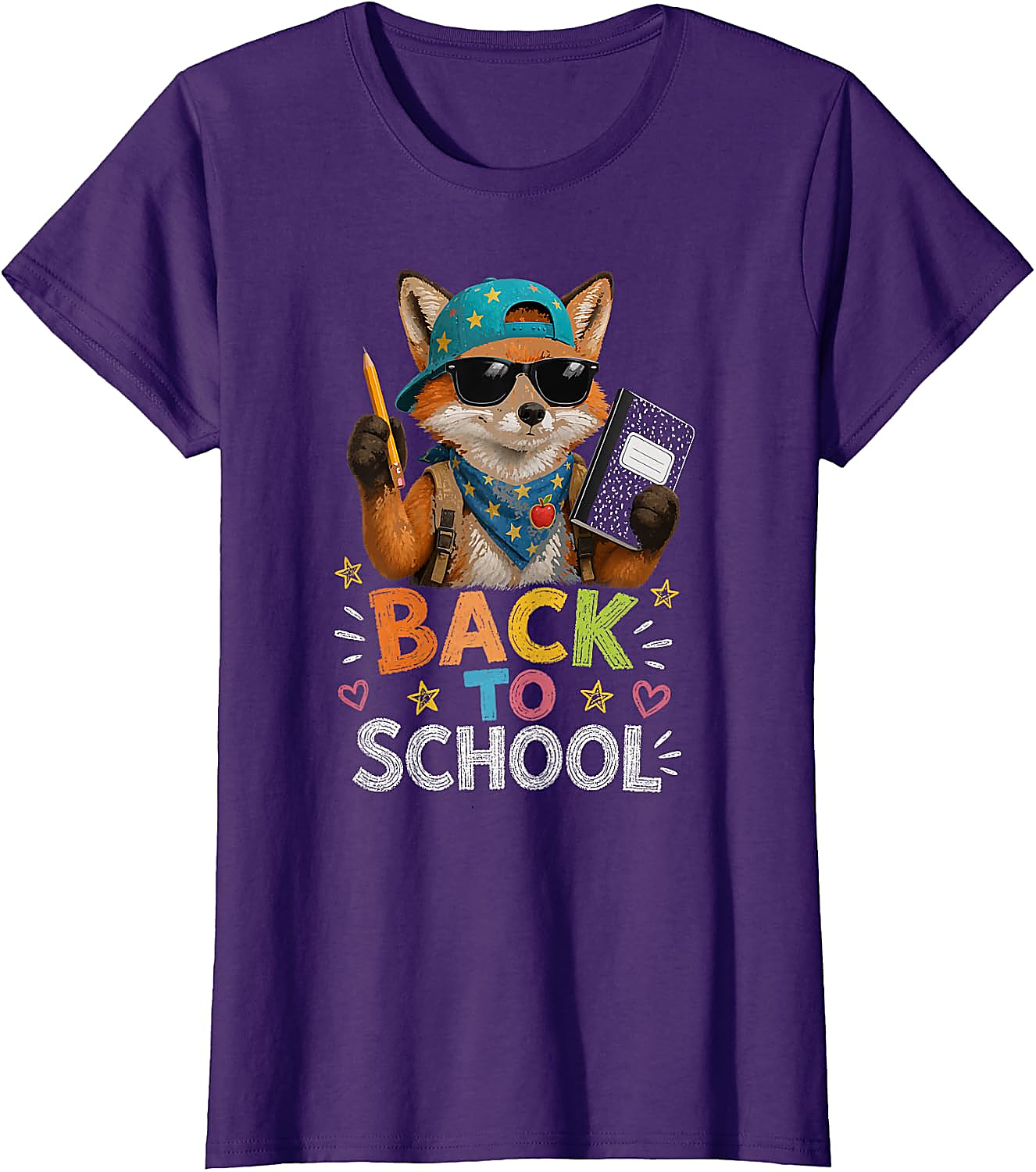 Cool Fox Back to School T-Shirt | Funny Graphic Tee