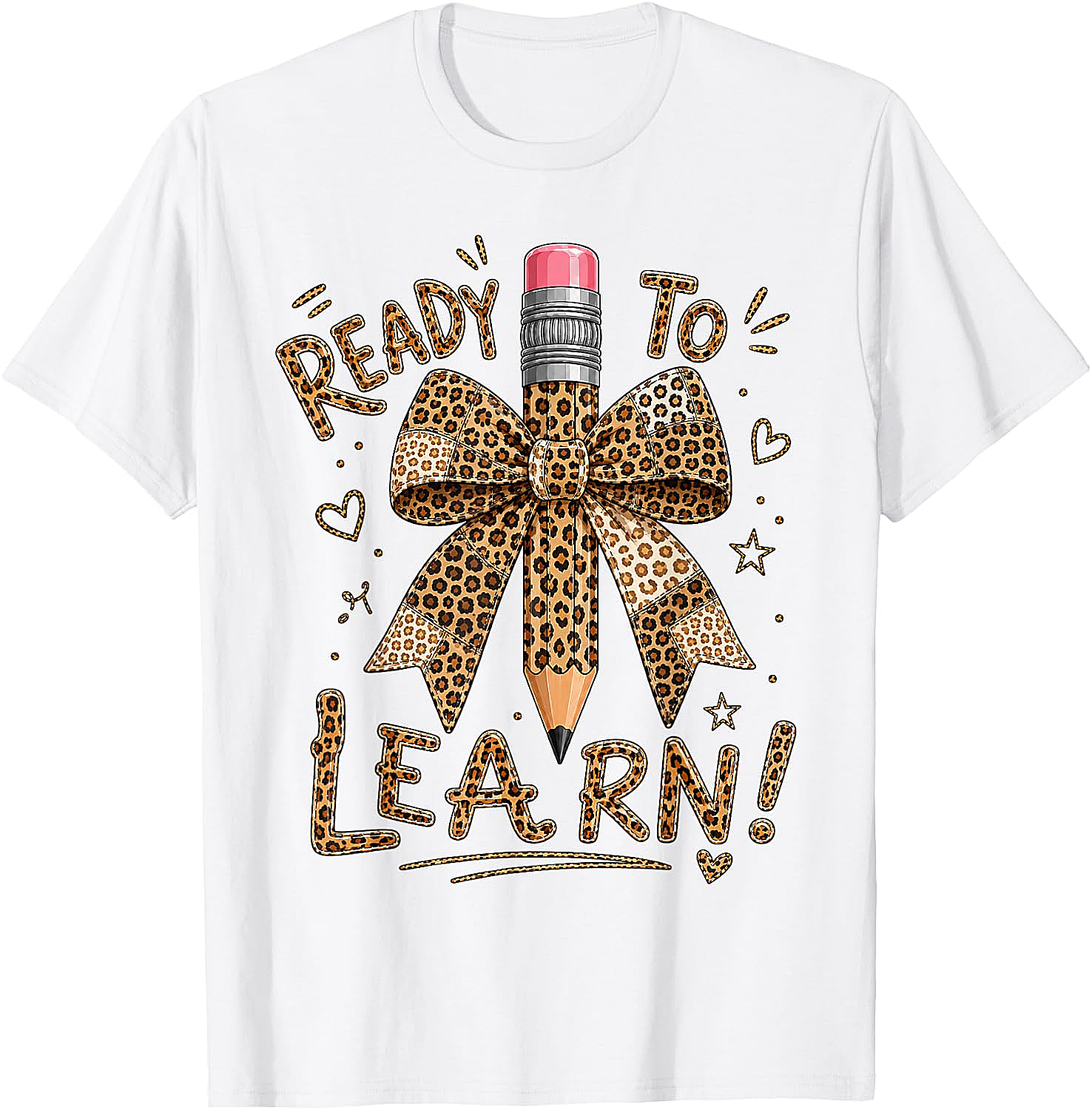 Ready to Learn Pencil Bow Back to School T-Shirt