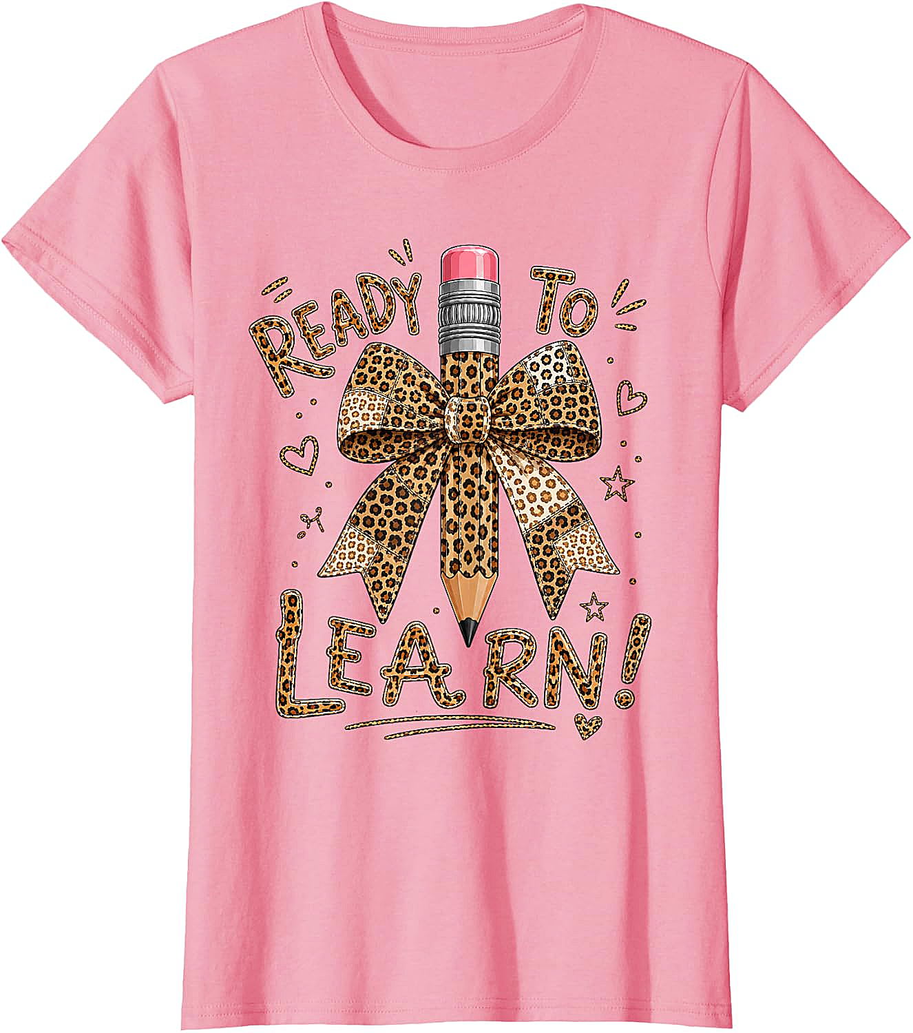 Ready to Learn Pencil Bow Back to School T-Shirt