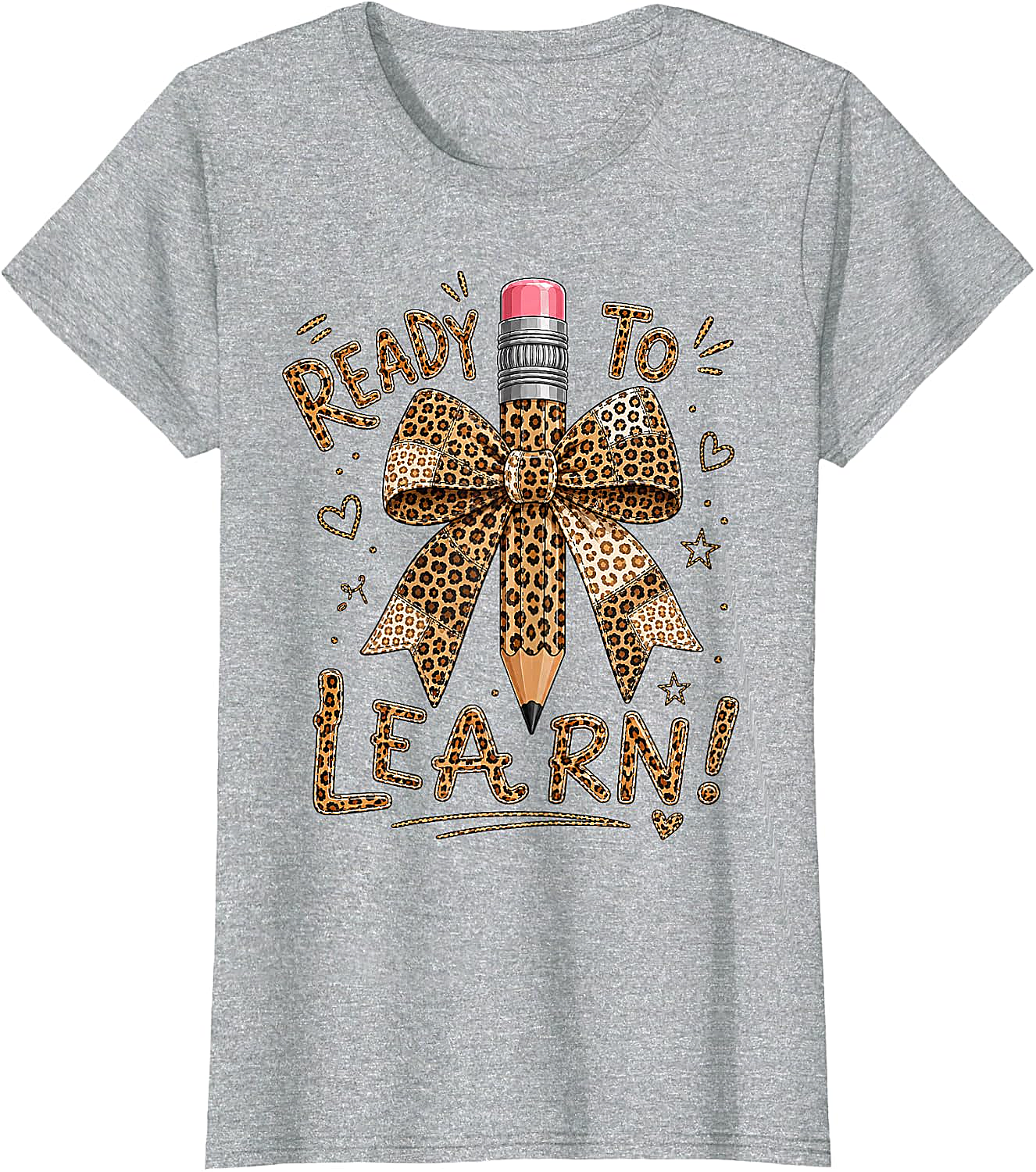 Ready to Learn Pencil Bow Back to School T-Shirt