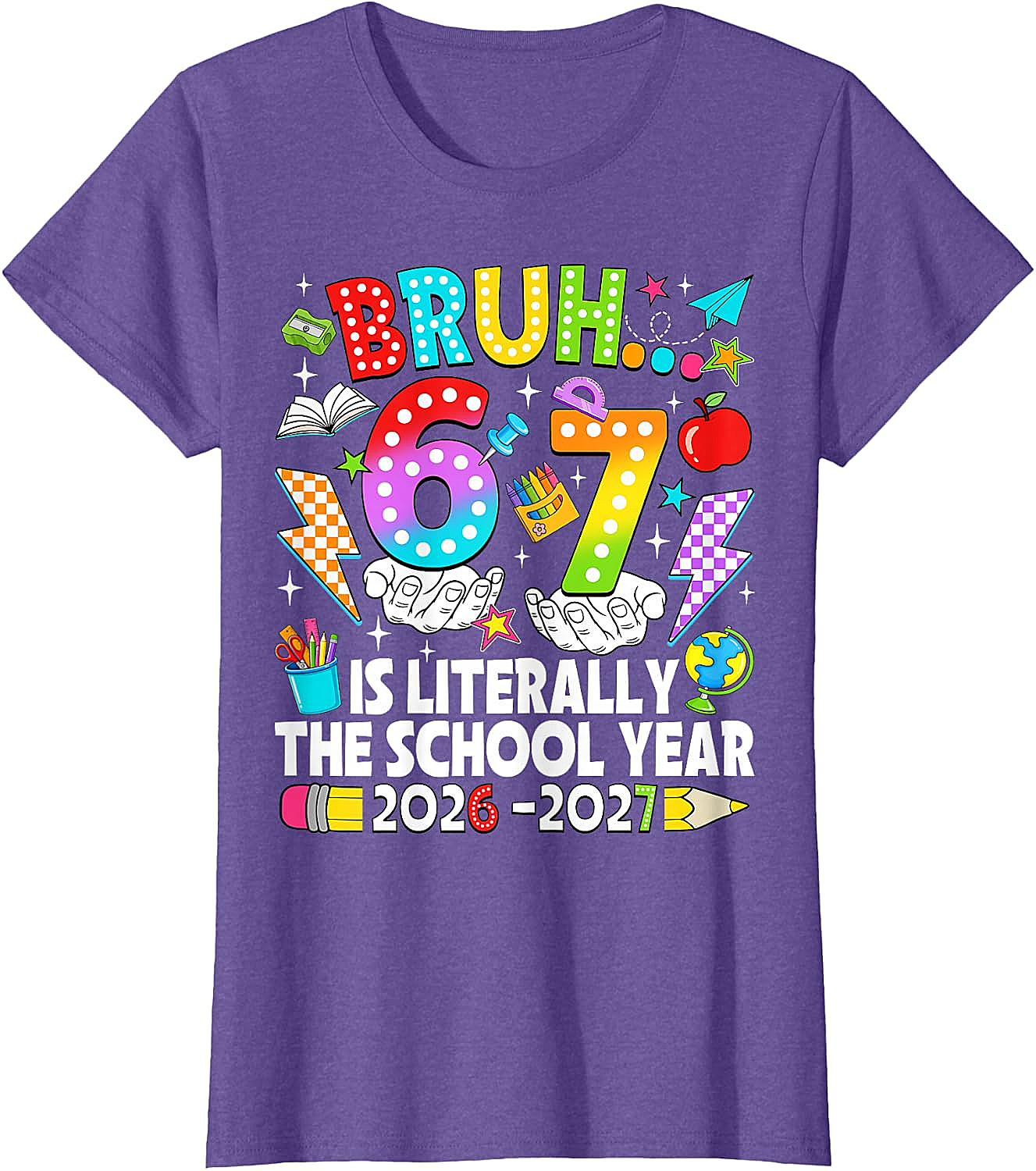 Bruh 6 7 School Year 2026-2027 Meme Back to School Tee