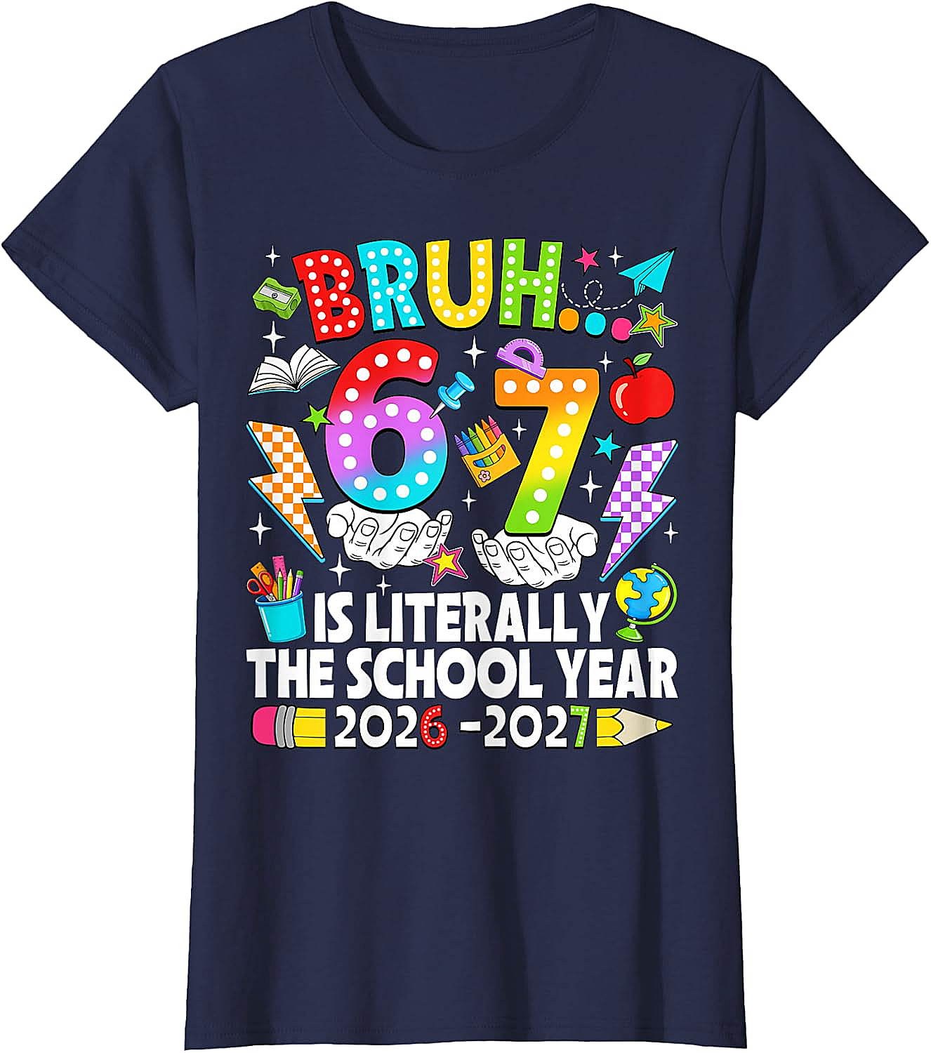 Bruh 6 7 School Year 2026-2027 Meme Back to School Tee