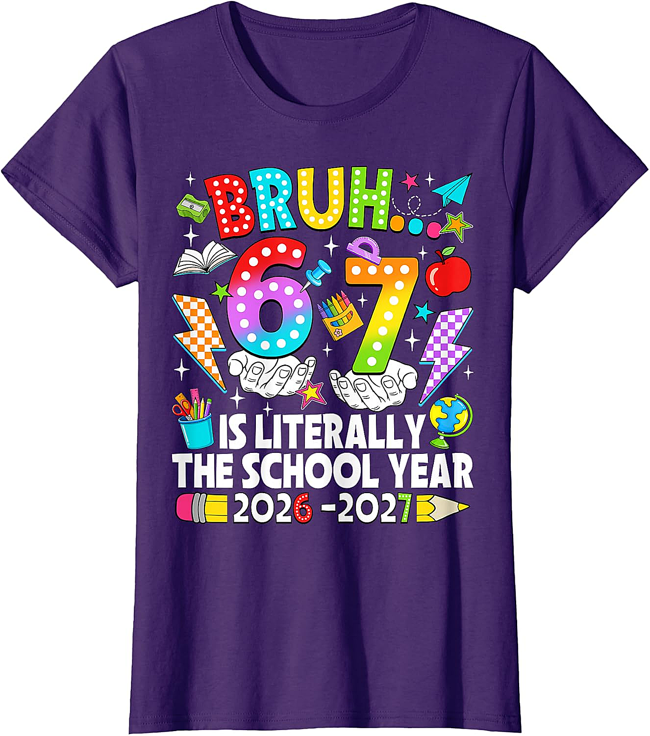 Bruh 6 7 School Year 2026-2027 Meme Back to School Tee