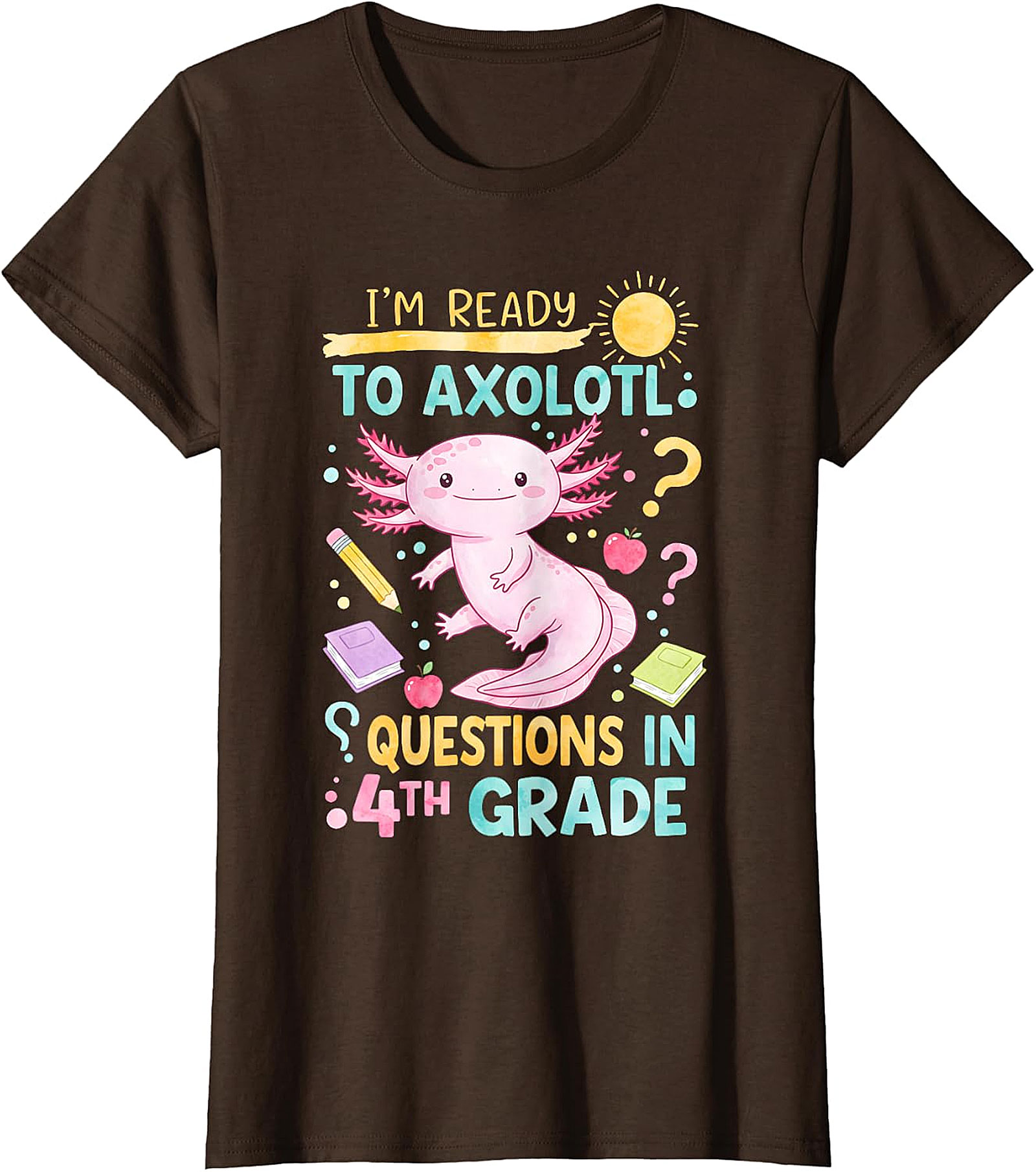 Funny 4th Grade Axolotl T-Shirt | Back to School Kids Tee