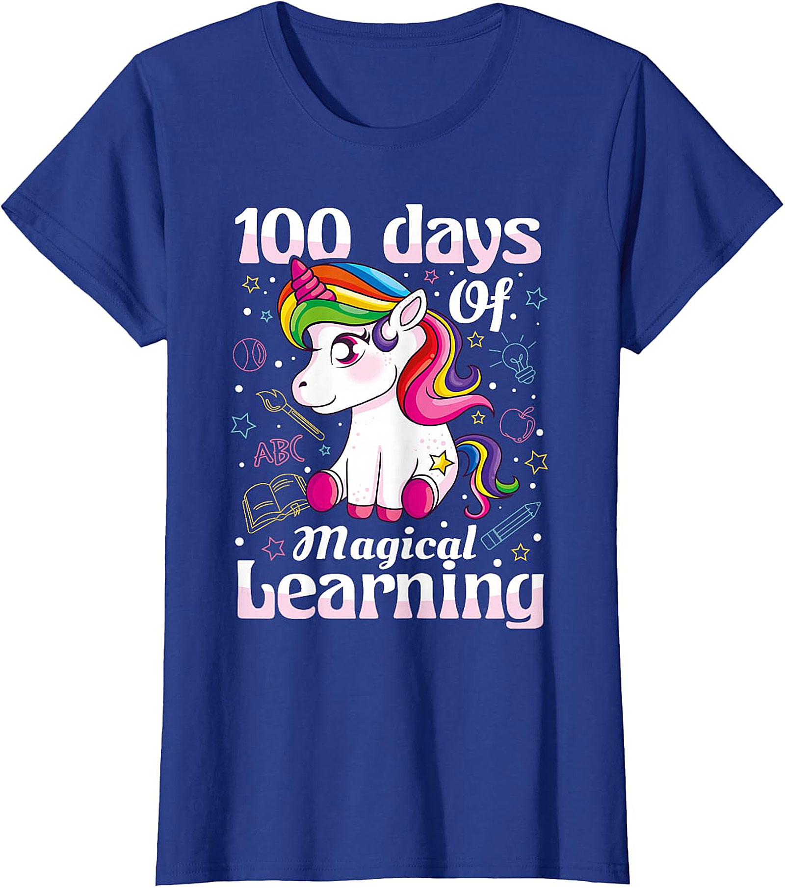 100 Days Of Magical Learning Unicorn T-Shirt - Kids' School Tee