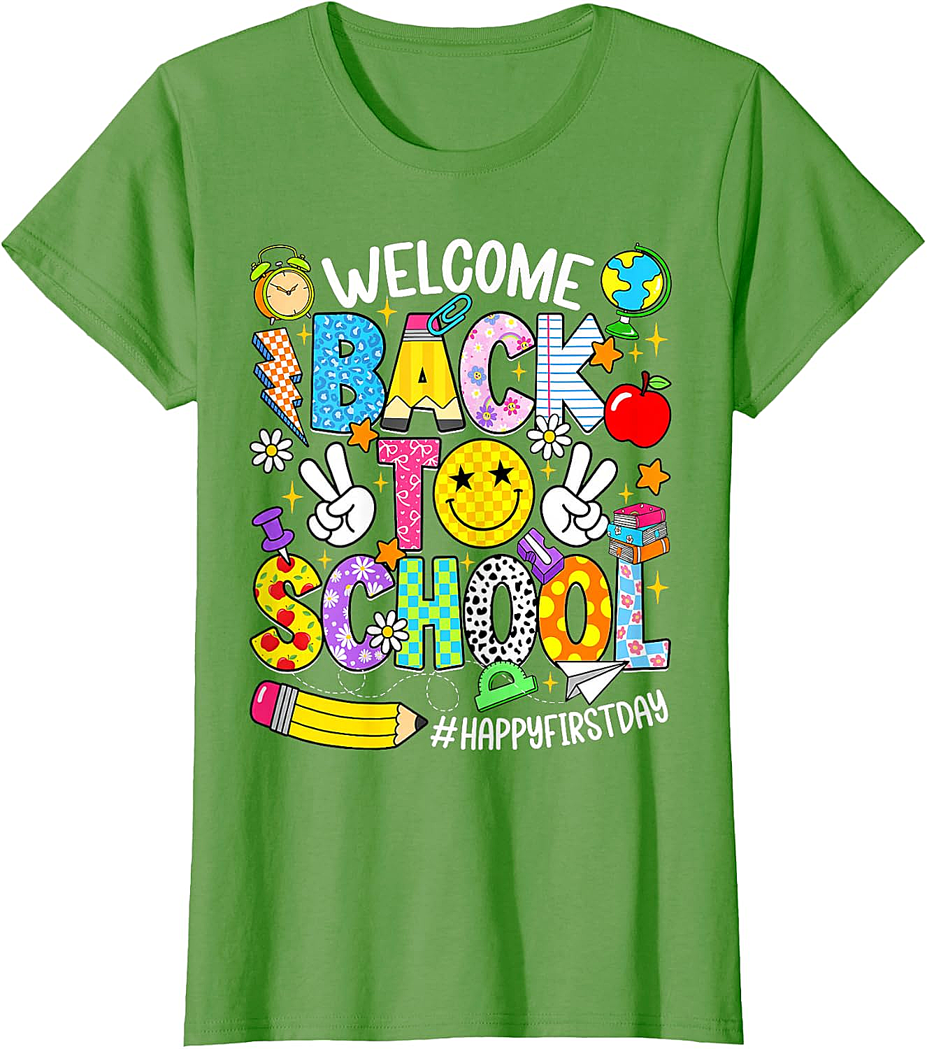  Welcome Back to School Happy First Day Tee Teacher Shirt