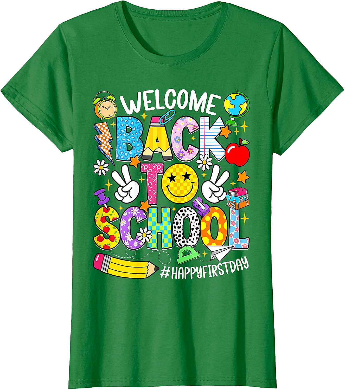  Welcome Back to School Happy First Day Tee Teacher Shirt