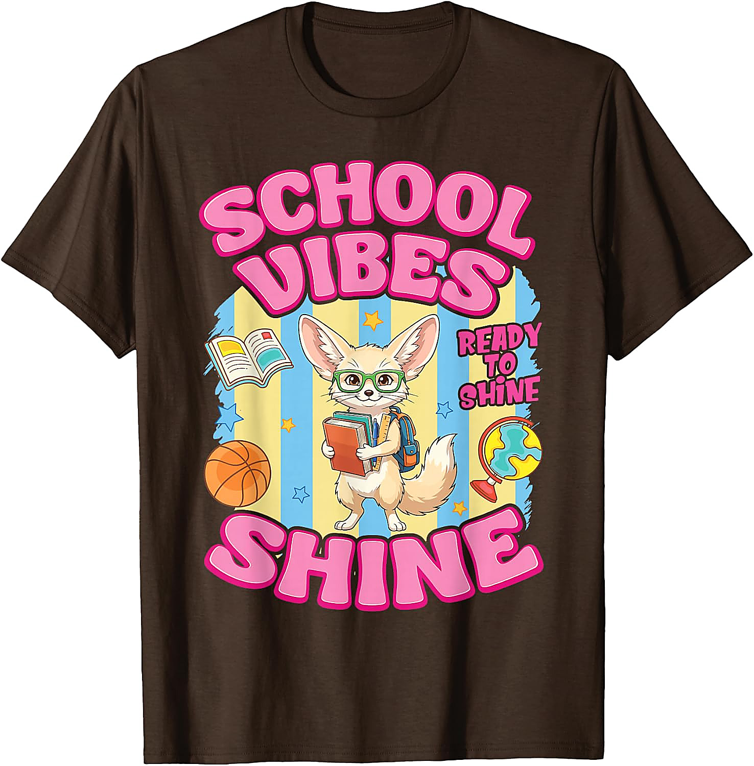 Fennec Fox Back to School Vibes T-Shirt | Cute Student Tee