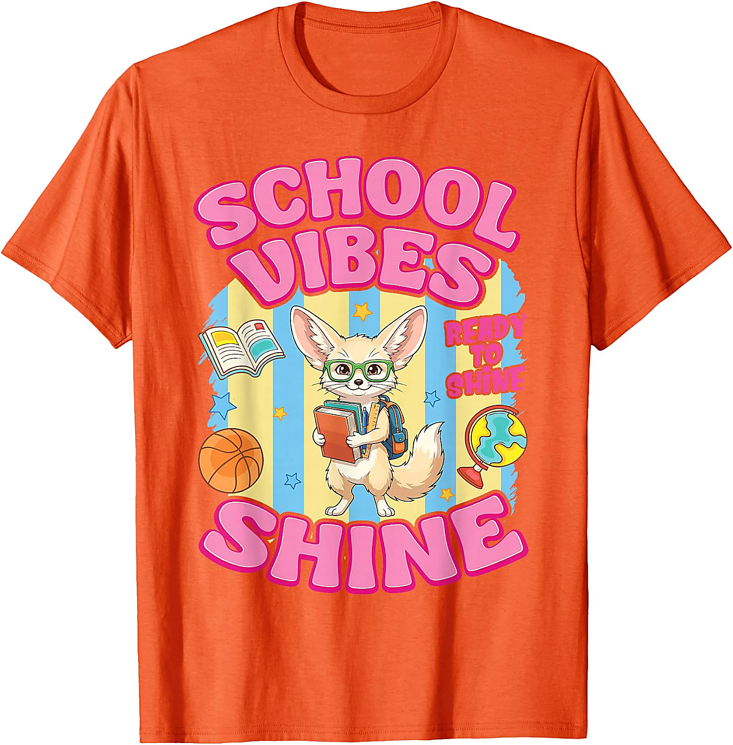 Fennec Fox Back to School Vibes T-Shirt | Cute Student Tee