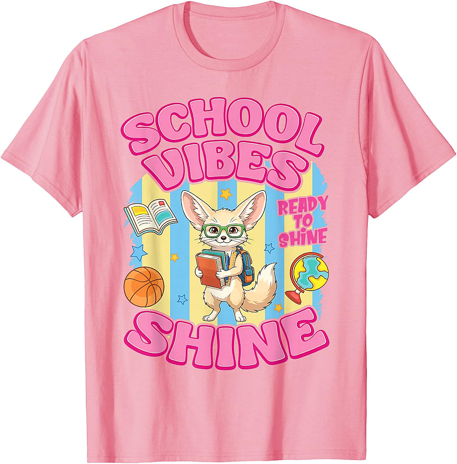 Fennec Fox Back to School Vibes T-Shirt | Cute Student Tee