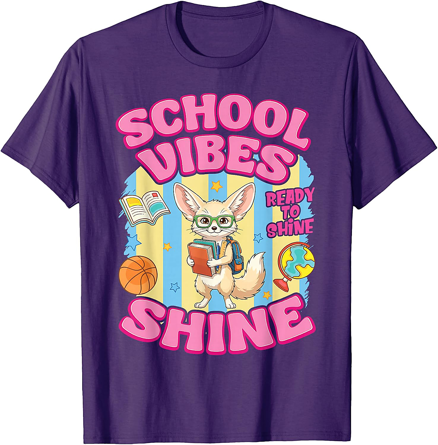 Fennec Fox Back to School Vibes T-Shirt | Cute Student Tee