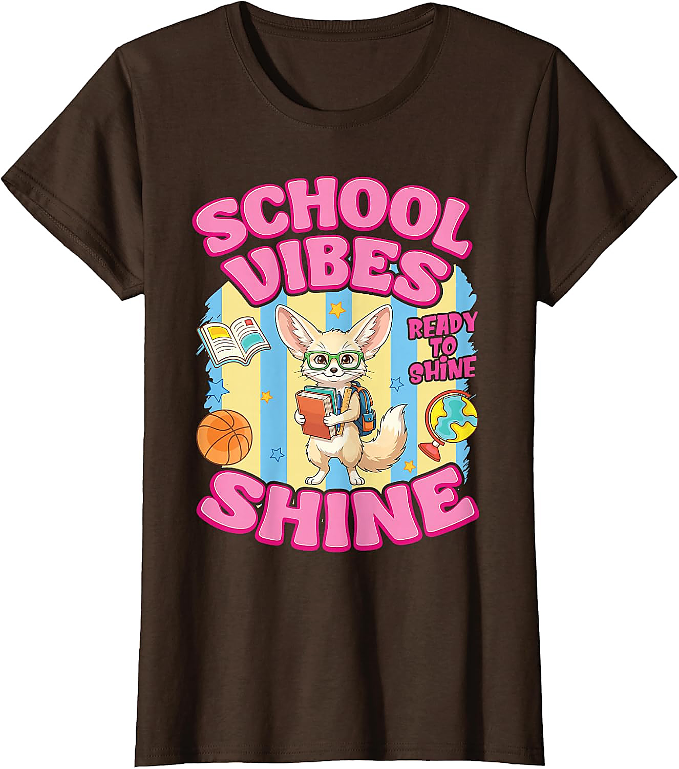 Fennec Fox Back to School Vibes T-Shirt | Cute Student Tee