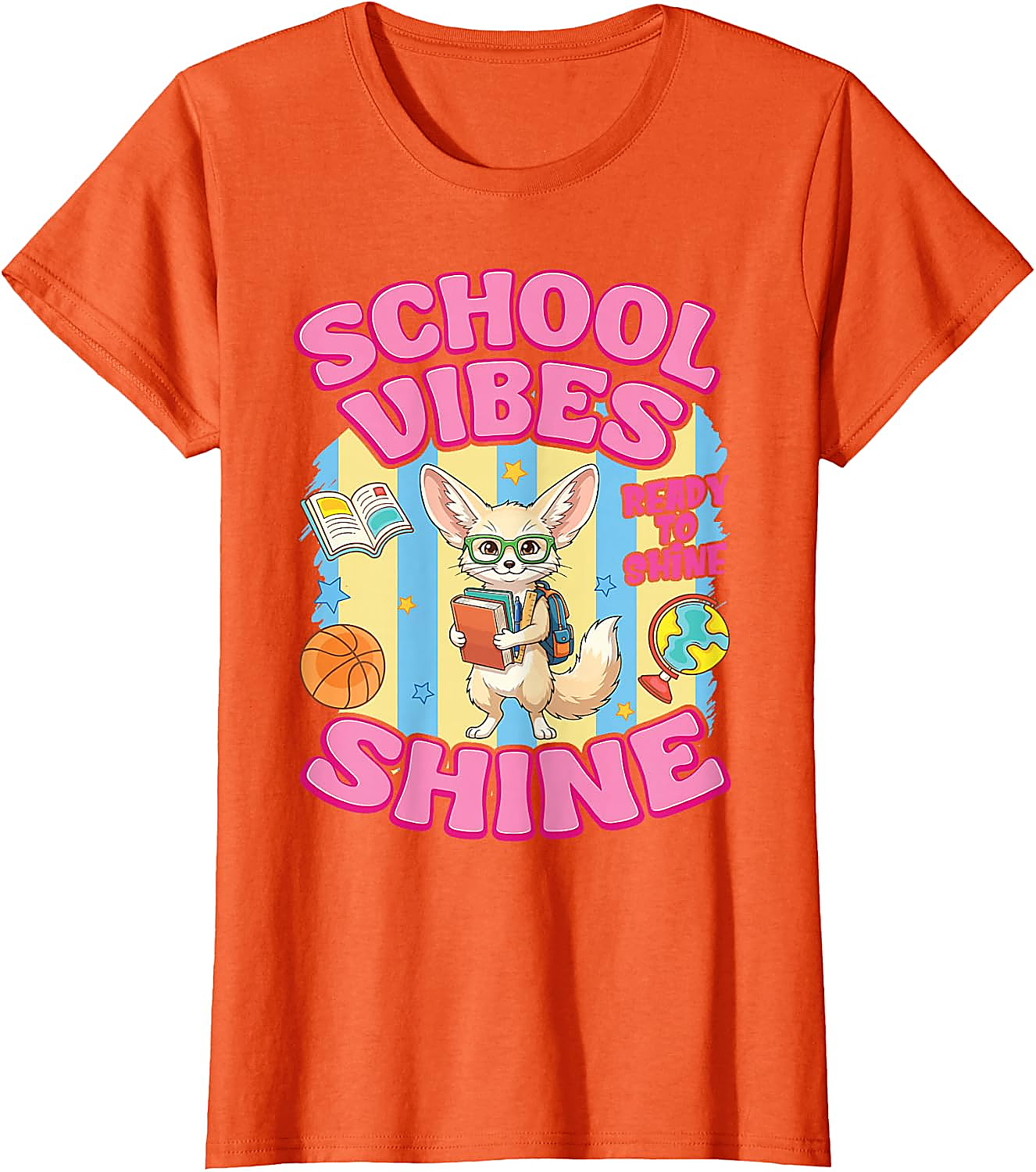 Fennec Fox Back to School Vibes T-Shirt | Cute Student Tee