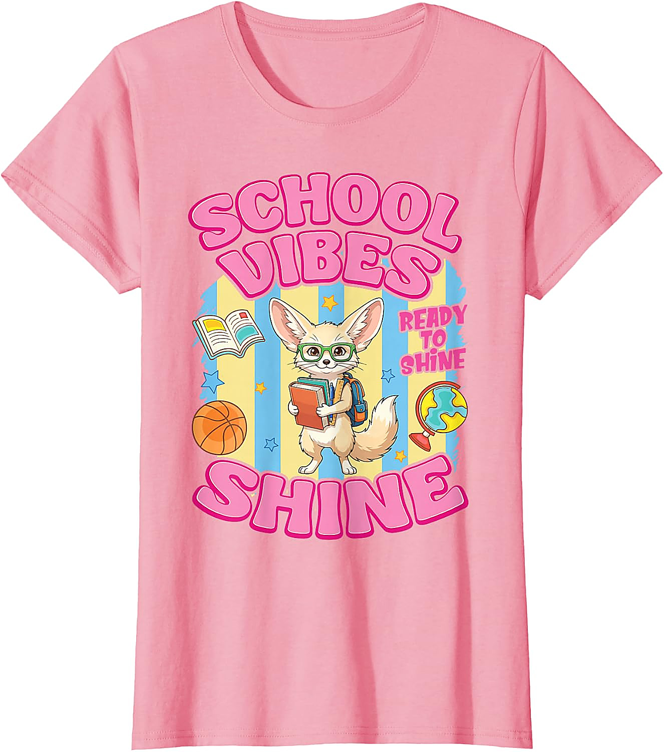 Fennec Fox Back to School Vibes T-Shirt | Cute Student Tee