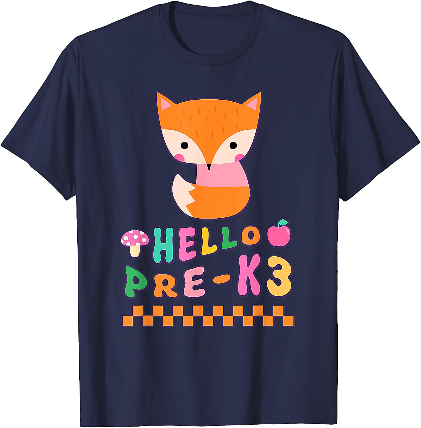Cute Fox Hello Pre-K3 T-Shirt | Back To School Tee