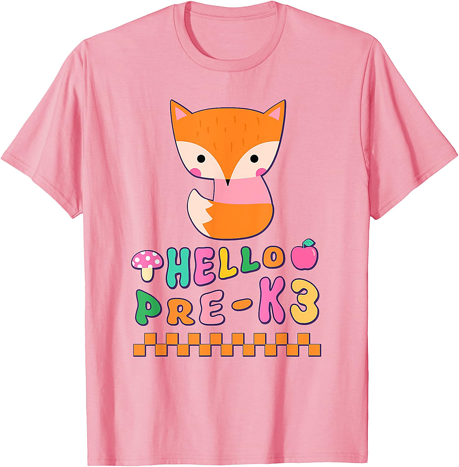 Cute Fox Hello Pre-K3 T-Shirt | Back To School Tee
